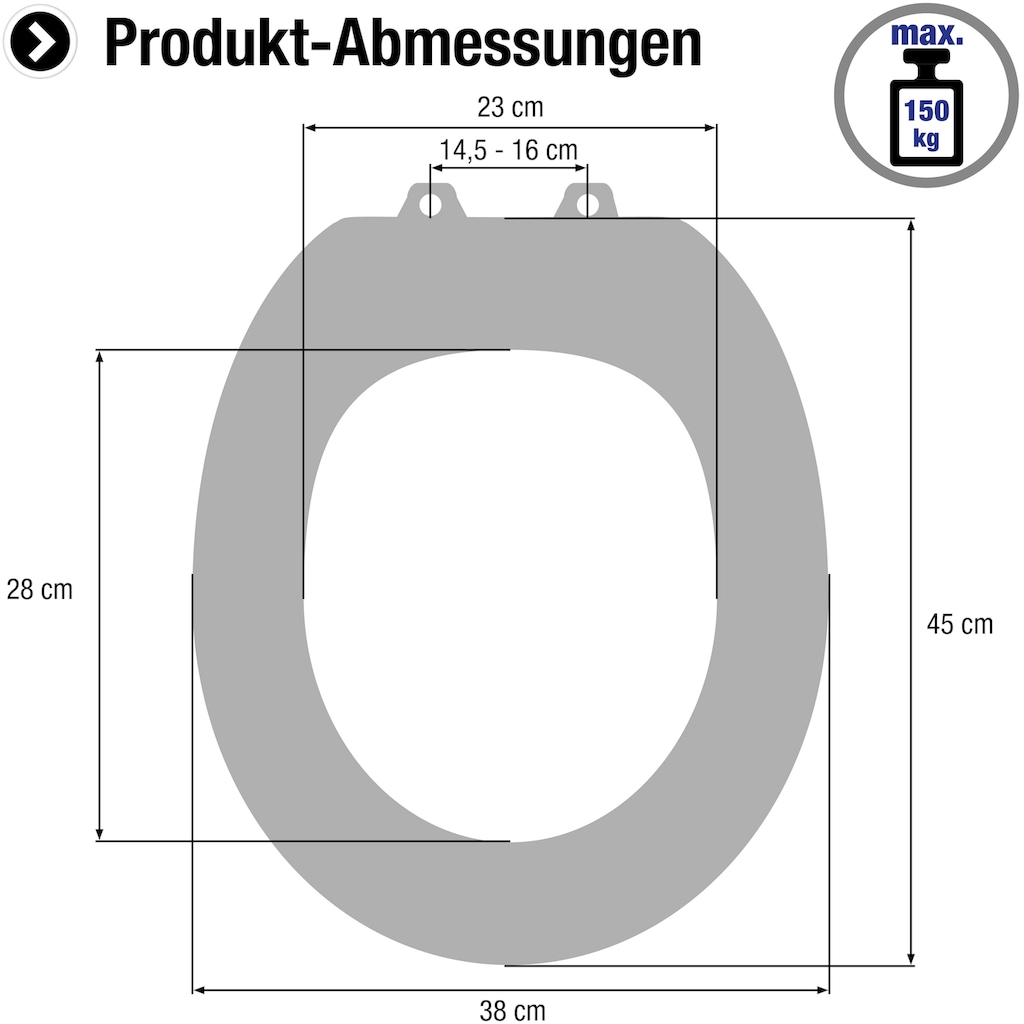 CORNAT WC-Sitz »3D-Chrom Optik - Hochwertiger Holzkern - Absenkautomatik«