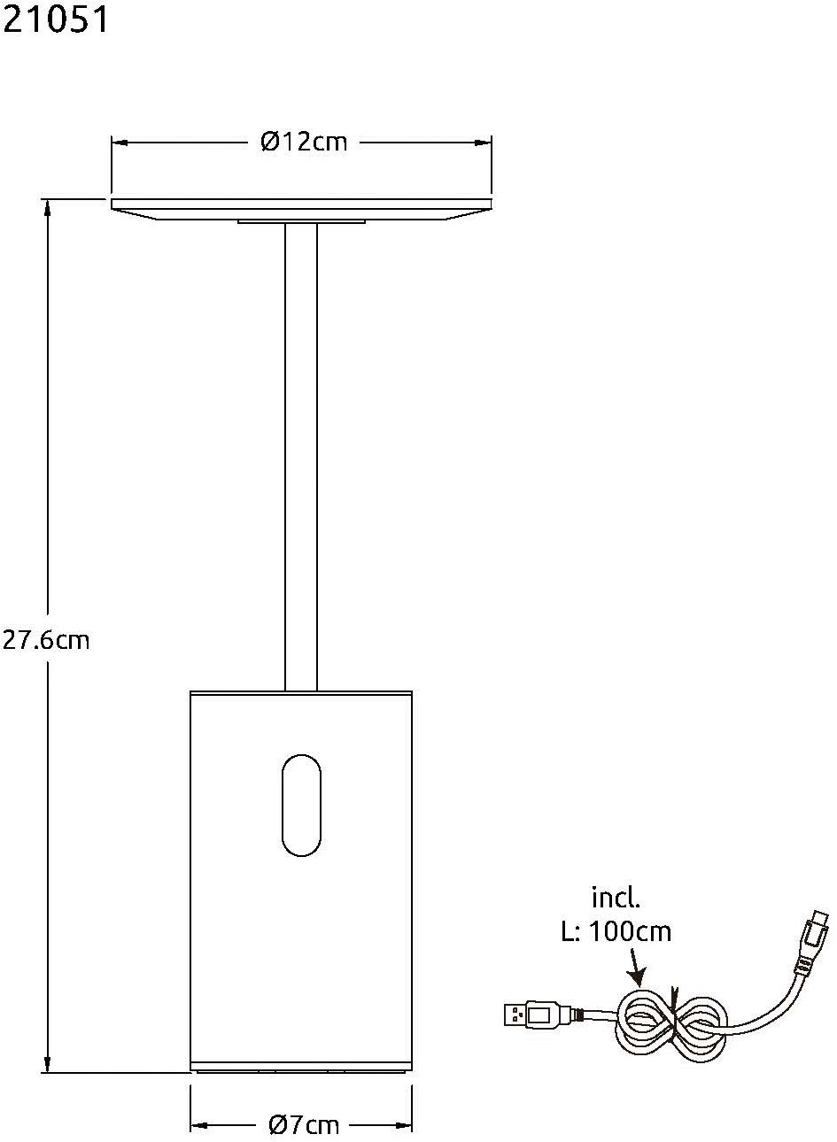 GLOBO LIGHTING LED Tischleuchte »TRAVERTIN« LED-Modul 1 Stk. Warmweiß Travertinstein Sockel