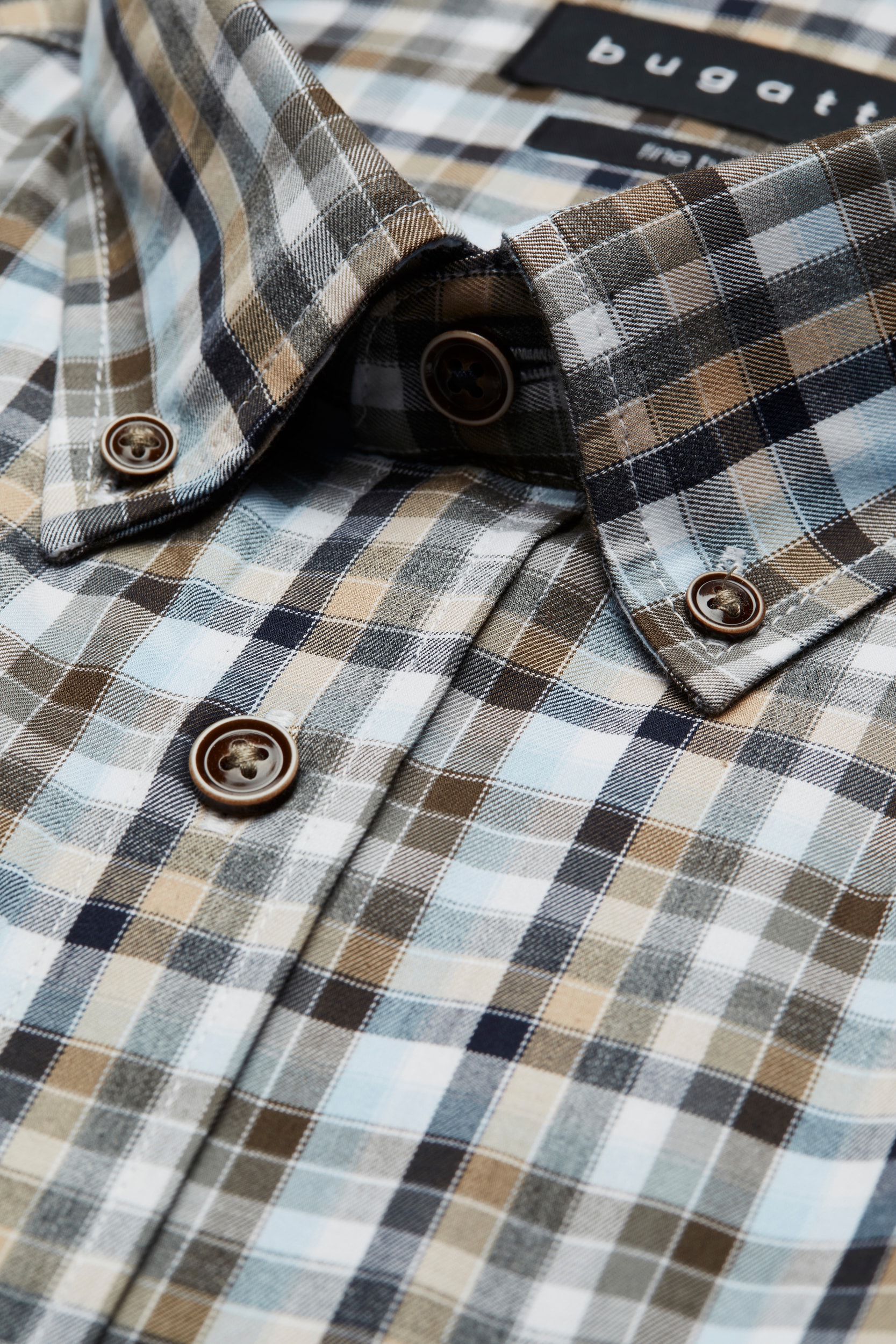 bugatti Langarmhemd »Modern Fit« mit Button-Down-Kragen