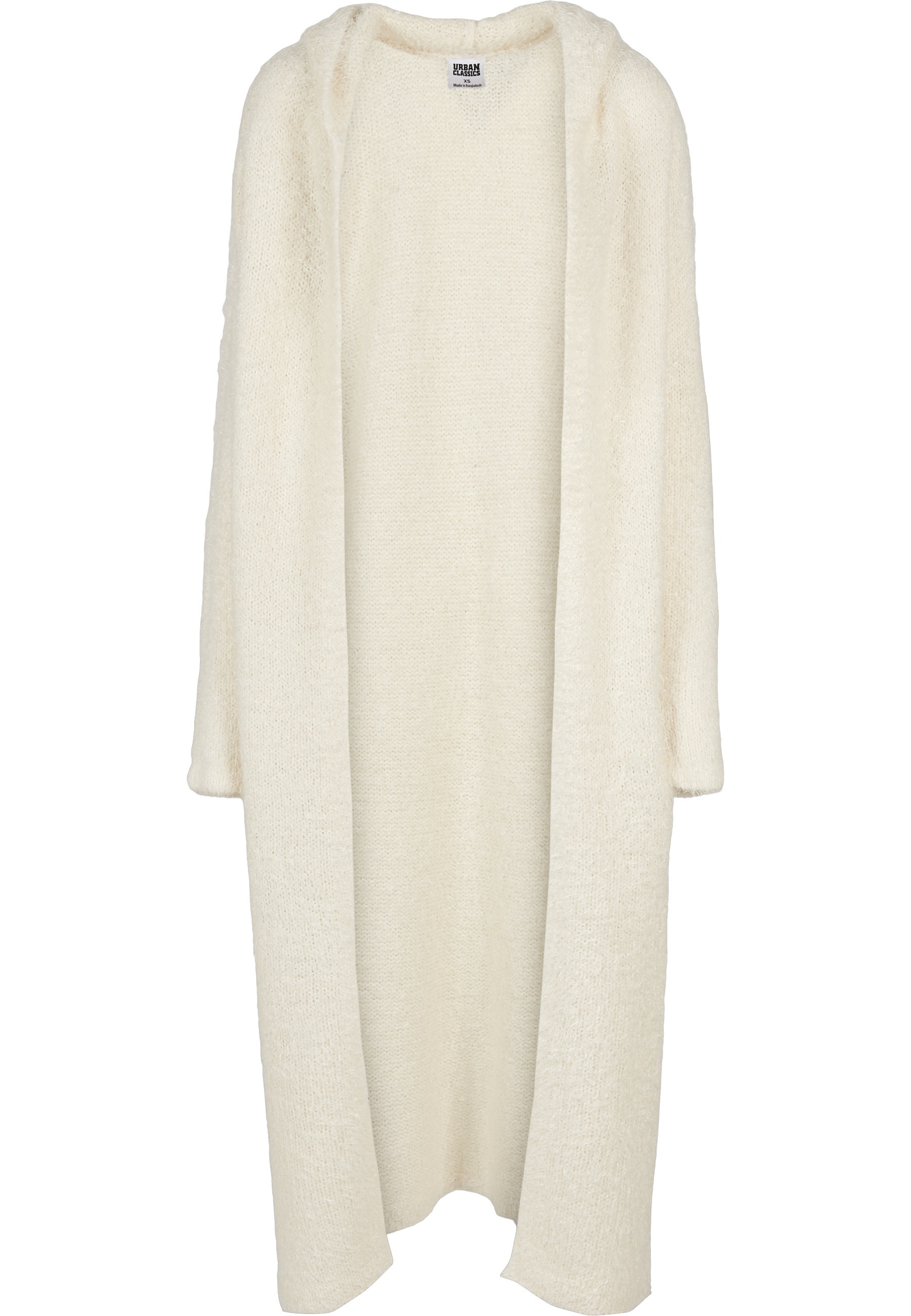 URBAN CLASSICS Cardigan "Urban Classics Damen Ladies Hooded Feather Cardigan" 1 Stk.