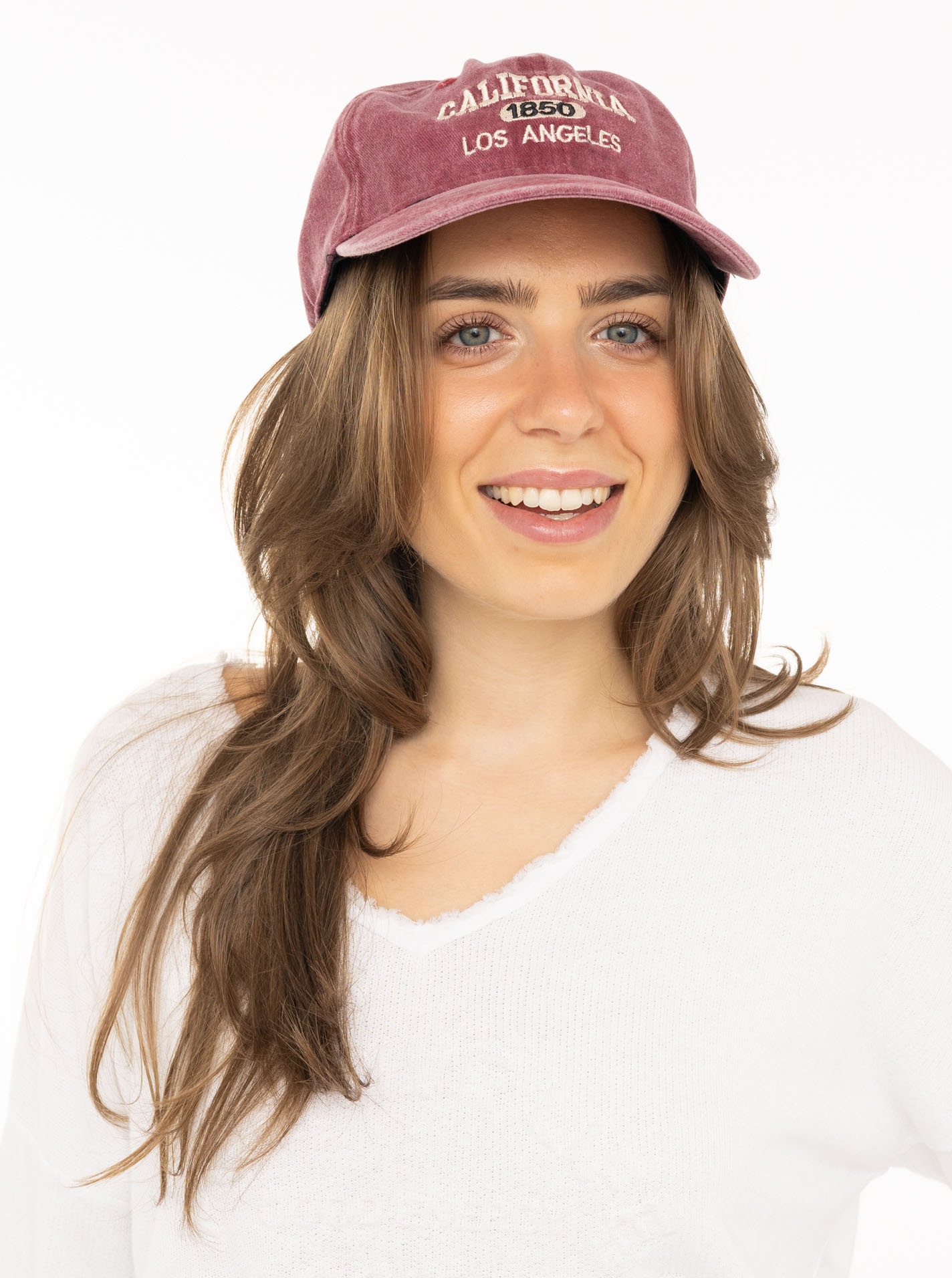 Zwillingsherz Baseball Cap ""California"" Vintage Look, Statement Stickerei günstig online kaufen