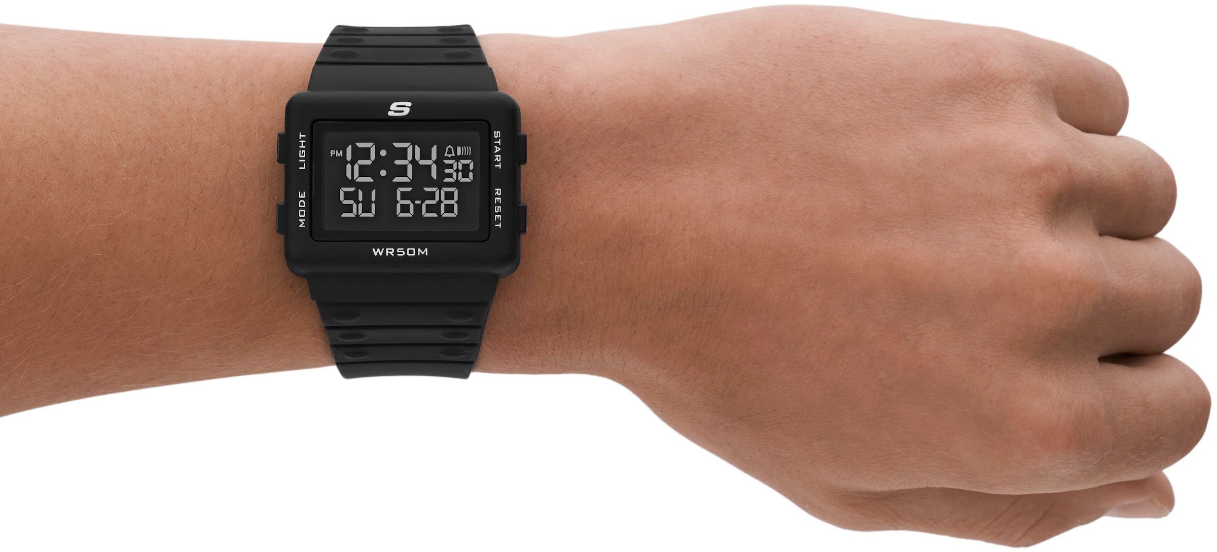 Skechers Chronograph »LARSON«, Quarzuhr, Armbanduhr, Herrenuhr, Silikonarmband, digital, Wochentag