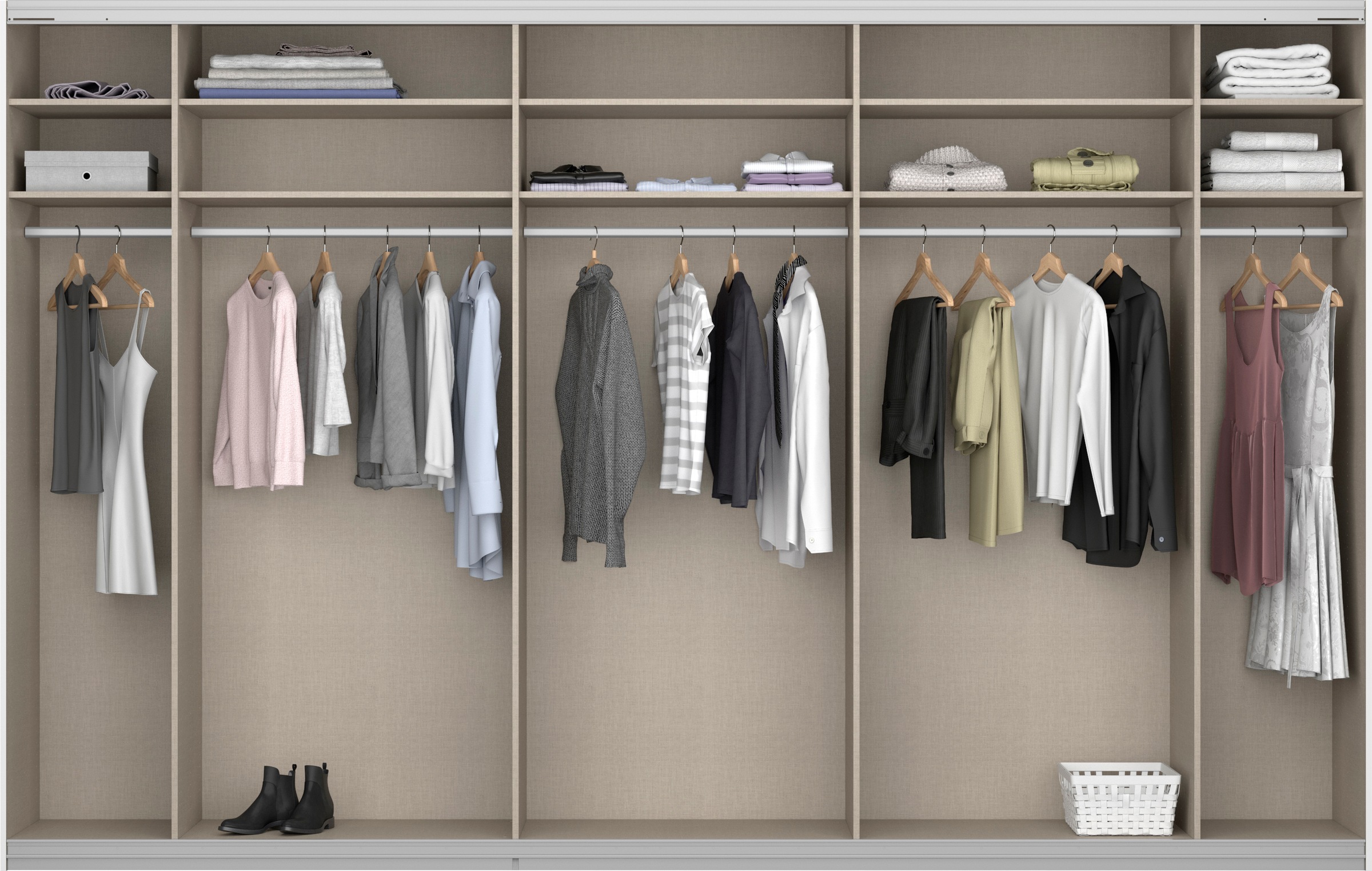 Thumbnail - rauch Schwebetürenschrank "Kleiderschrank Schrank Garderobe Wäscheschrank Ankleide ORACLE" Breiten 203/271/315/360 cm Hö...