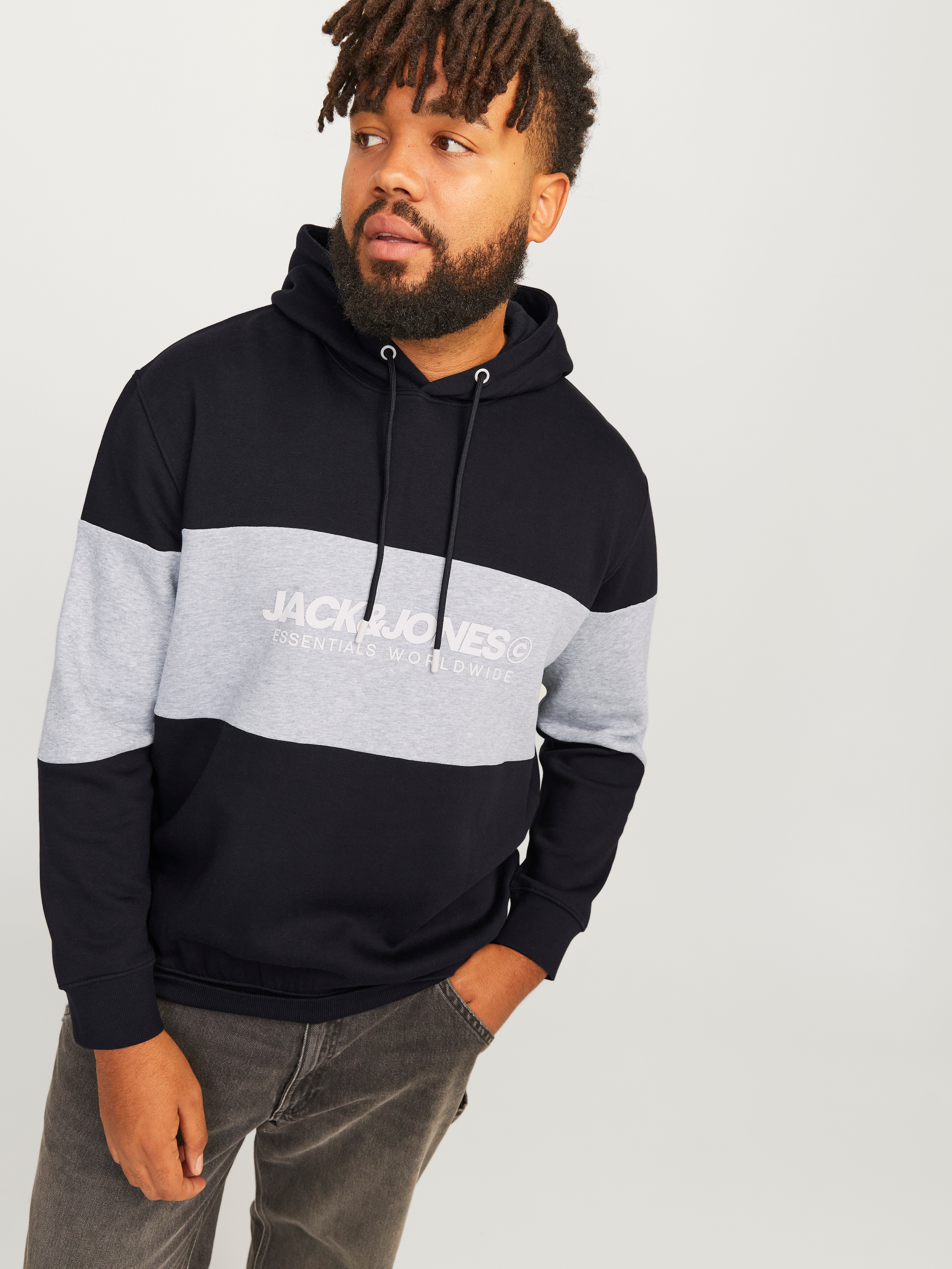 Jack & Jones PlusSize Kapuzensweatshirt »JJELEGACY BLOCKING SWEAT HOOD NOOS PLS«
