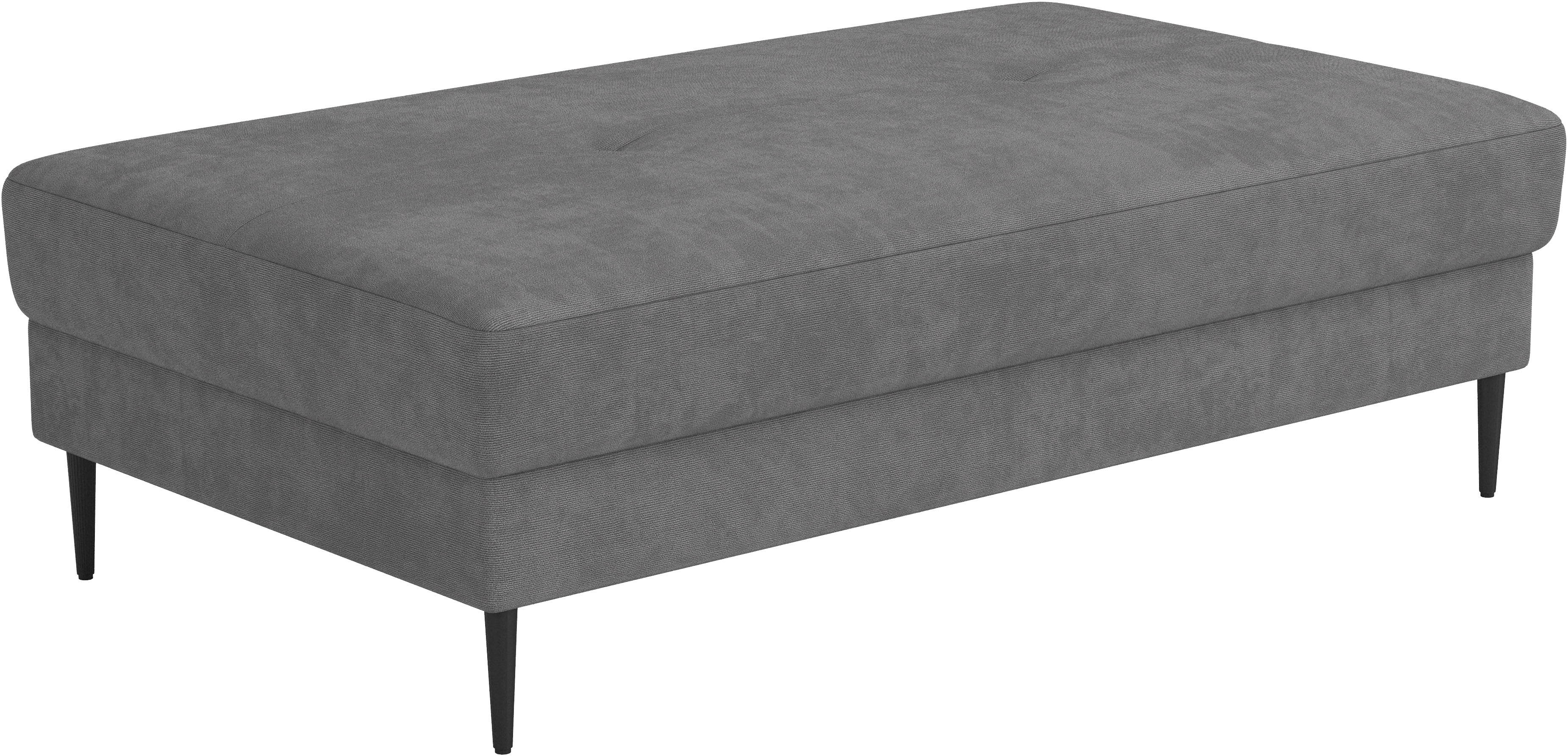 OTTO home Hocker "Summer B: 142cm, in Cord & Struktur erhältlich" schwarze Metallfüße