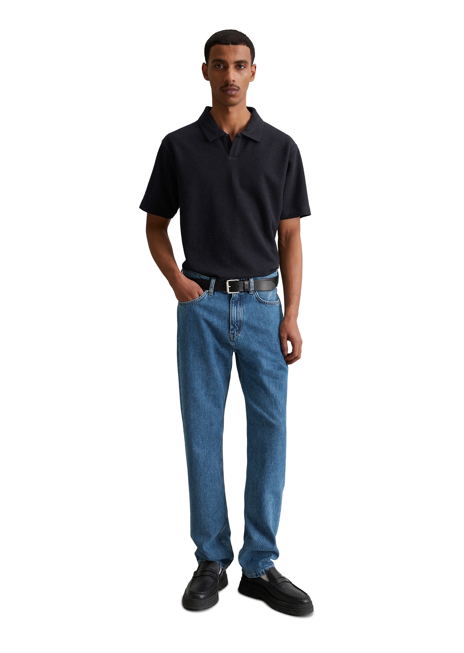 Marc O'Polo DENIM Poloshirt »mit feiner Bouclé-Struktur«