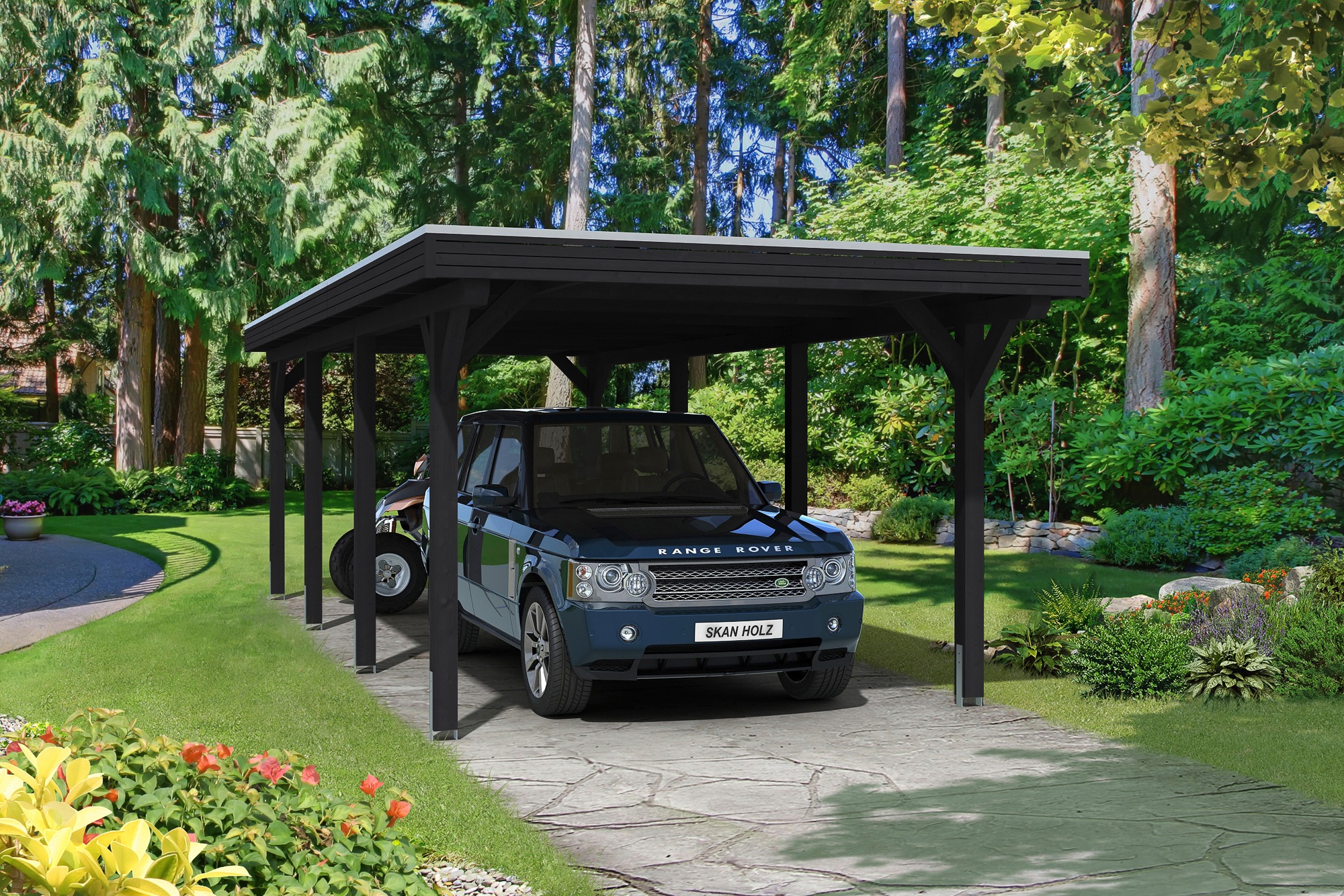Skanholz Einzelcarport »Spessart«, 291 cm, Anthrazit