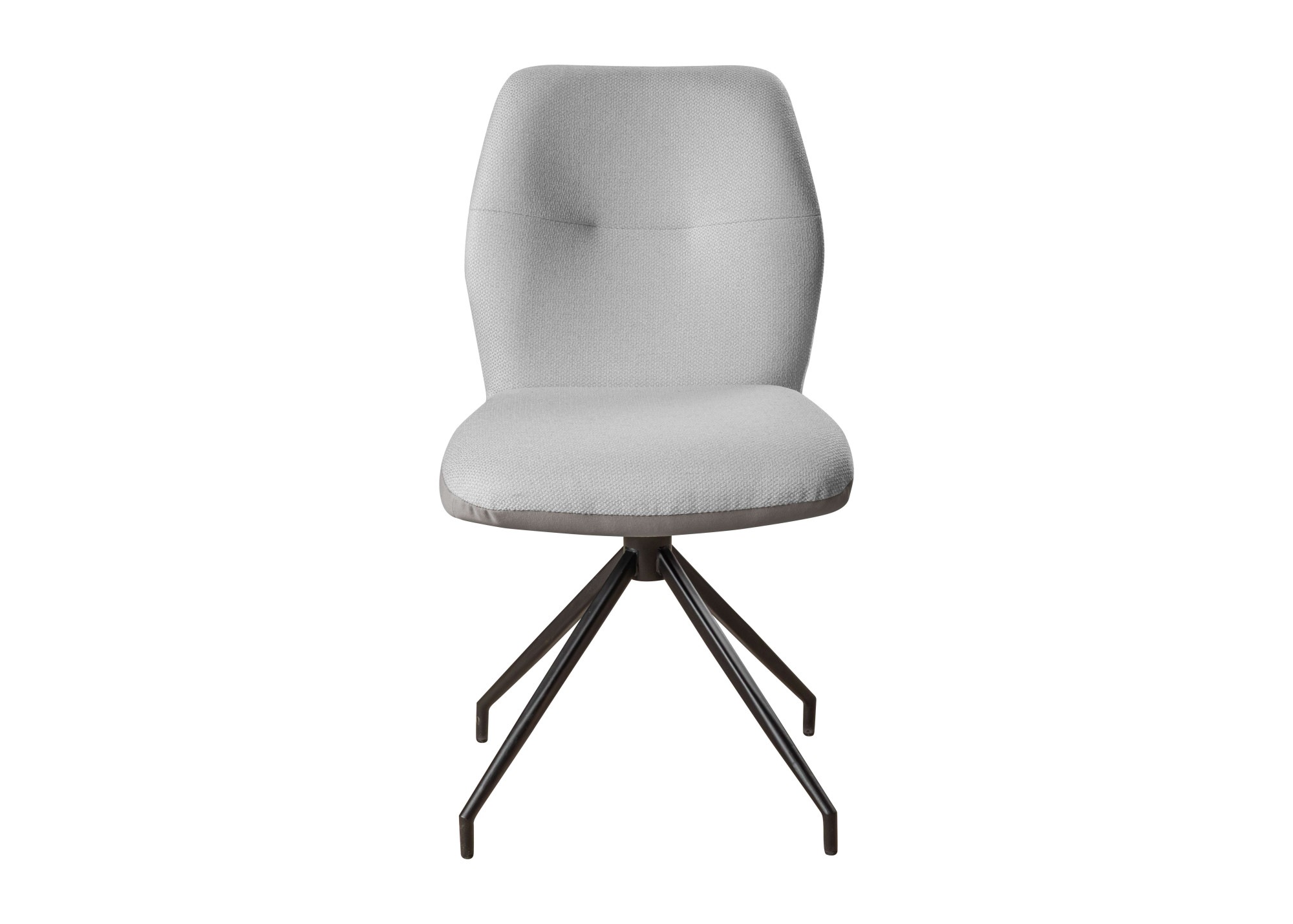 Drehstuhl OTTO HOME "Bruna Esszimmerstuhl,Polsterstuhl, Küchenstuhl, 4-Fußstuhl", grau, schwarz, B:49cm H:89cm T:64cm, Holzwerkstoff, Metall, Polyester, Stühle, Drehstuhl, 360 drehbar, mit automatischer Rückstellung, 2-Stoff-Design 2