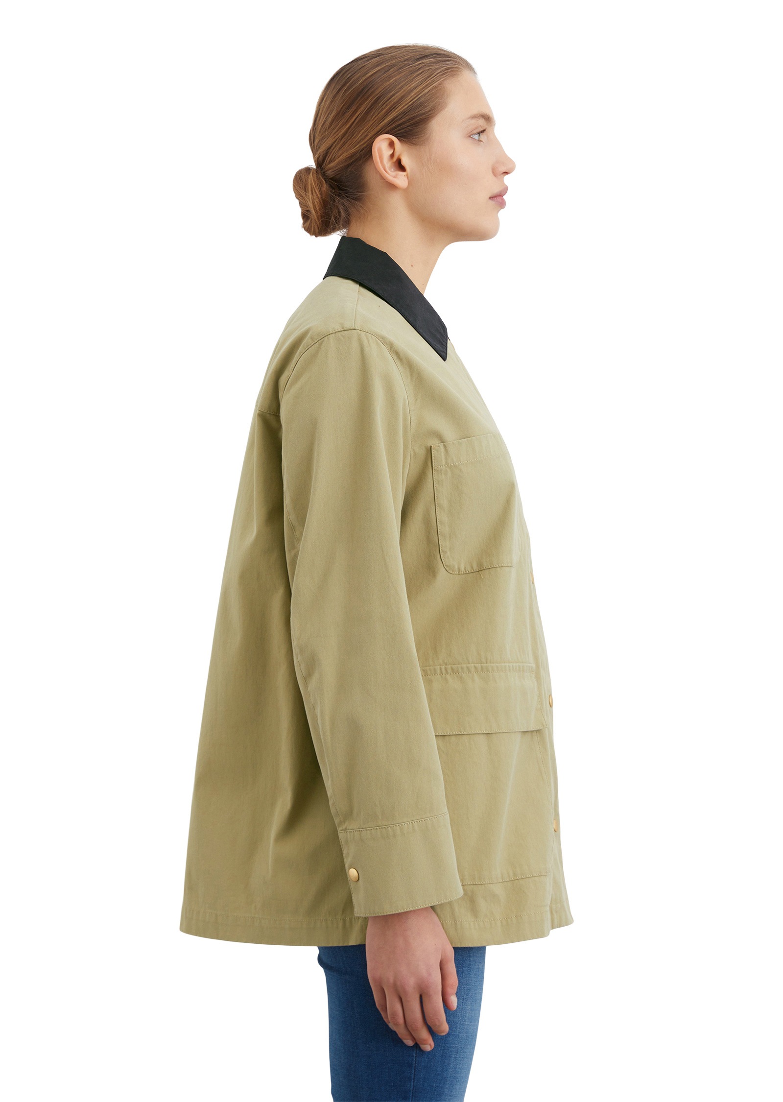 Marc O'Polo Outdoorjacke »aus Organic-Cotton-Nylon-Mix«, ohne Kapuze