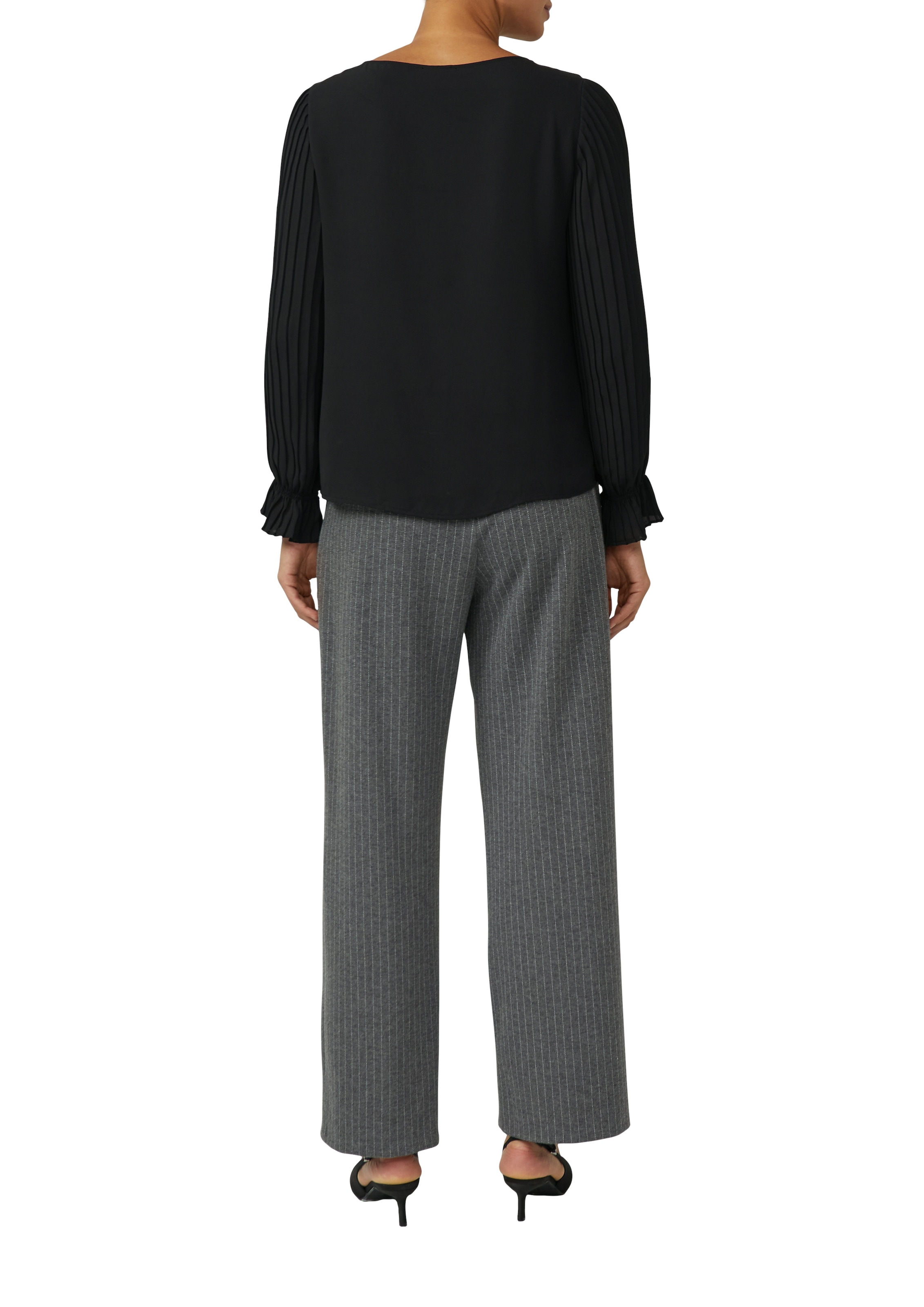 s.Oliver BLACK LABEL Langarmbluse mit gerafften Armen