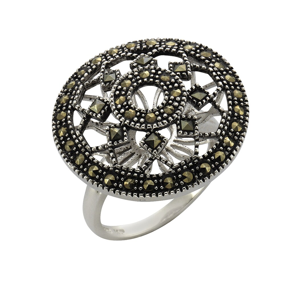 Zeeme Fingerring »925/- Sterling Silber Markasit«