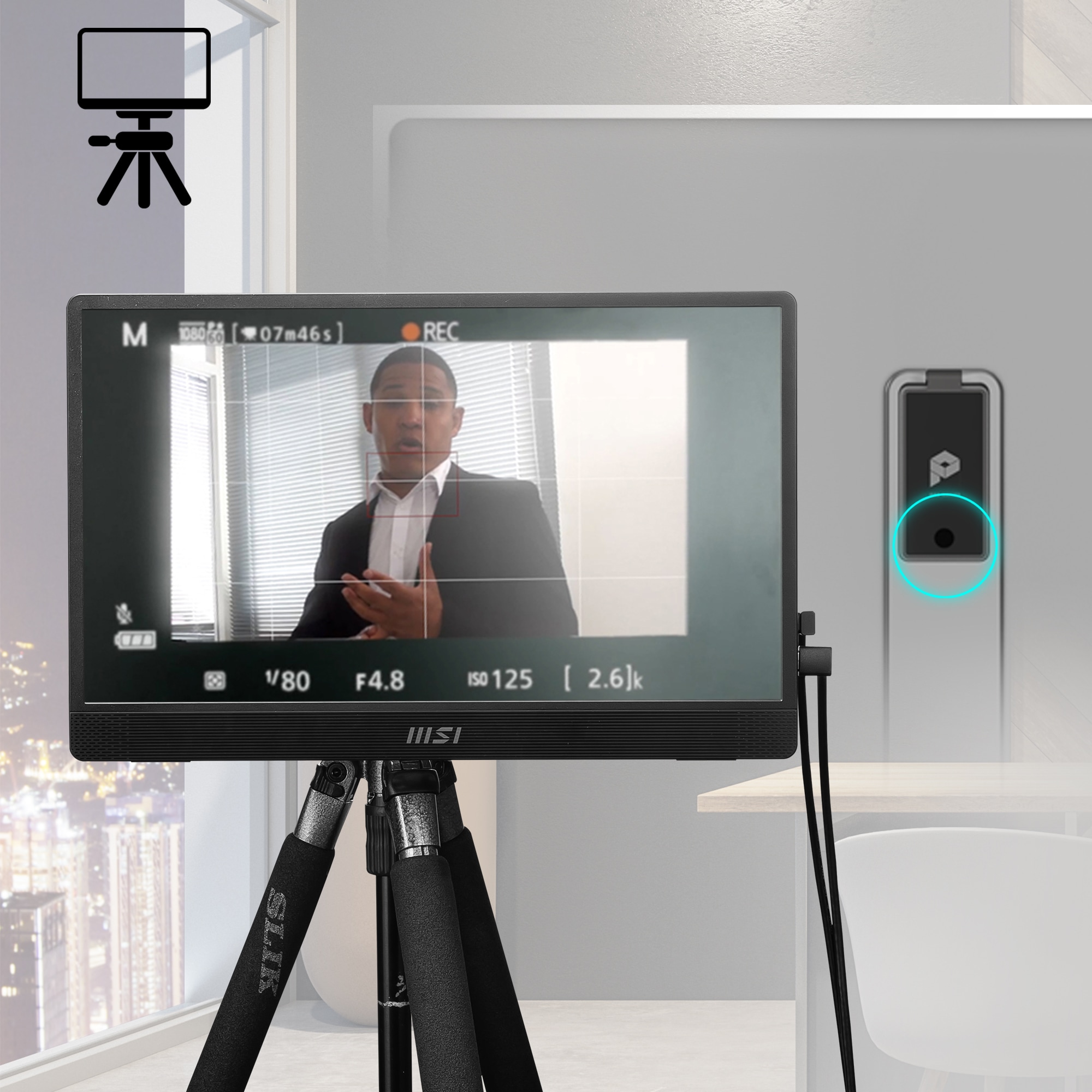 MSI LED-Monitor »PRO MP161« 40 cm/16 ″  1920 x 1080 px Full HD 4 Reaktionszeit 60 Hz 2 Jahre Herstellergarantie, USB-C