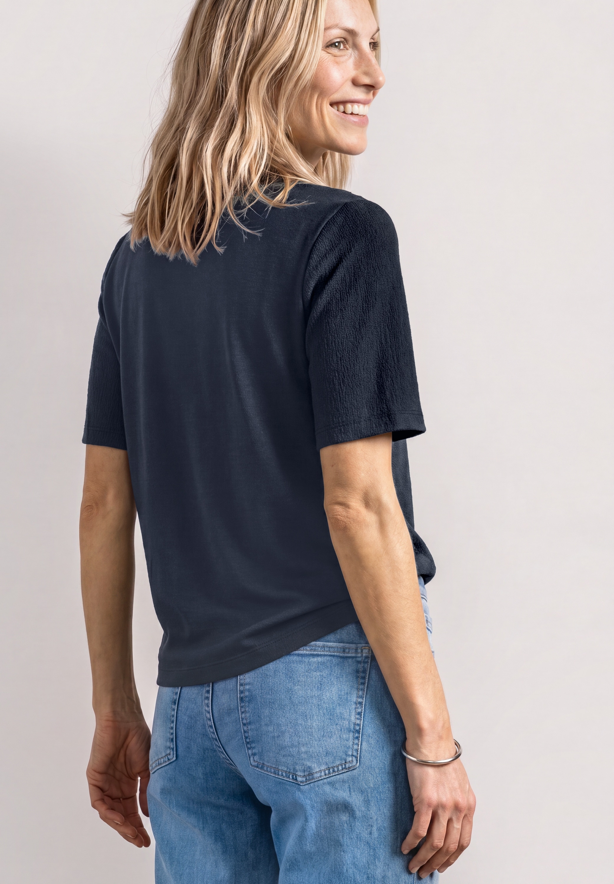 STREET ONE T-Shirt mit Strukturmix