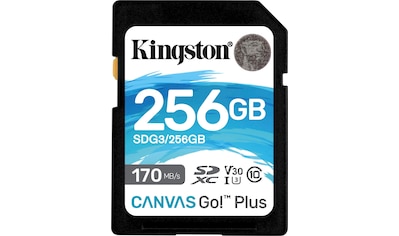 Kingston Speicherkarte »Canvas Go Plus SD 256GB«, (Video Speed Class 30 (V30)/UHS... kaufen