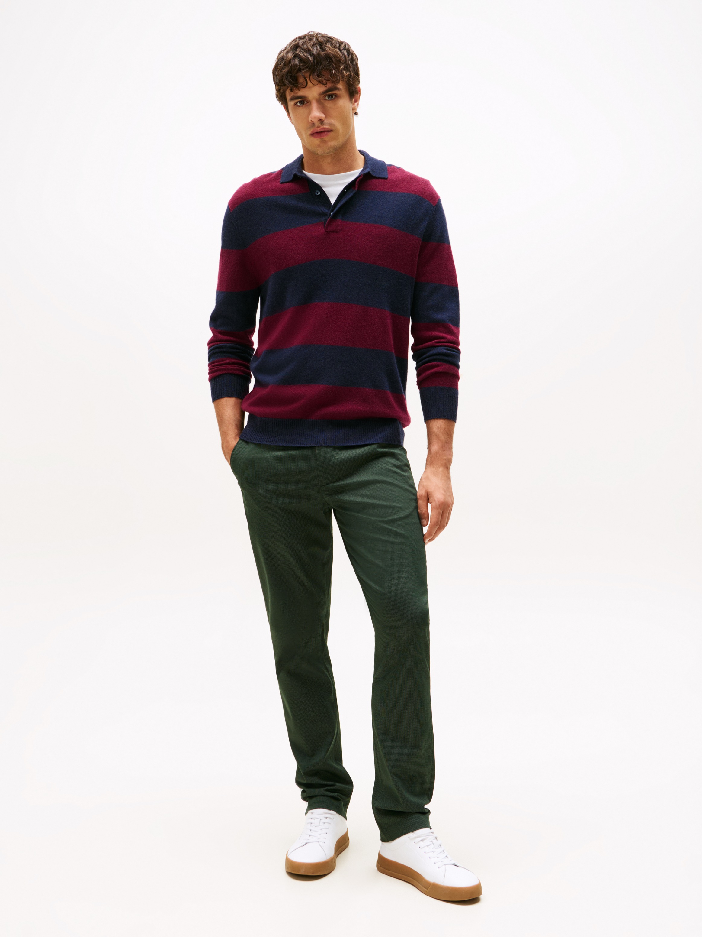 Tommy Hilfiger Chinohose »DENTON PRINTED STRU«, Straight Leg Fit, Baumwollstretch mit Struktur
