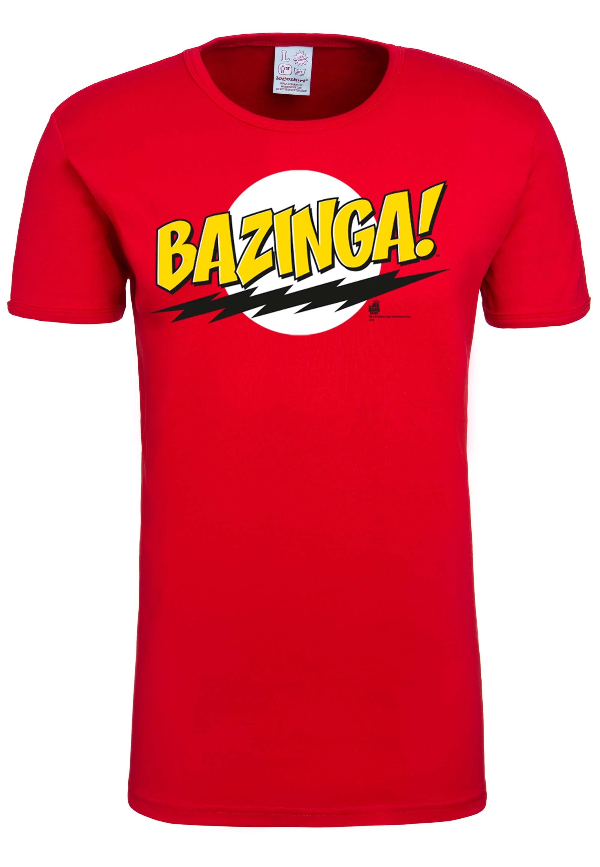 LOGOSHIRT T-Shirt »Big Bang Theory | Bazinga« mit coolem Frontprint