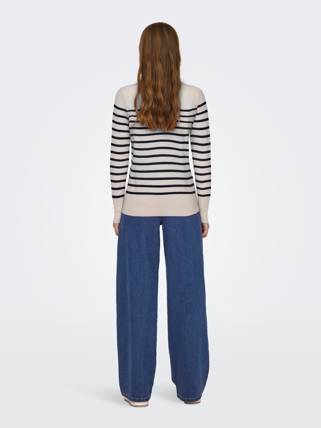JDY Rundhalspullover »JDYMALOU L/S ON BUTTON PULLOVER KNT NOOS«