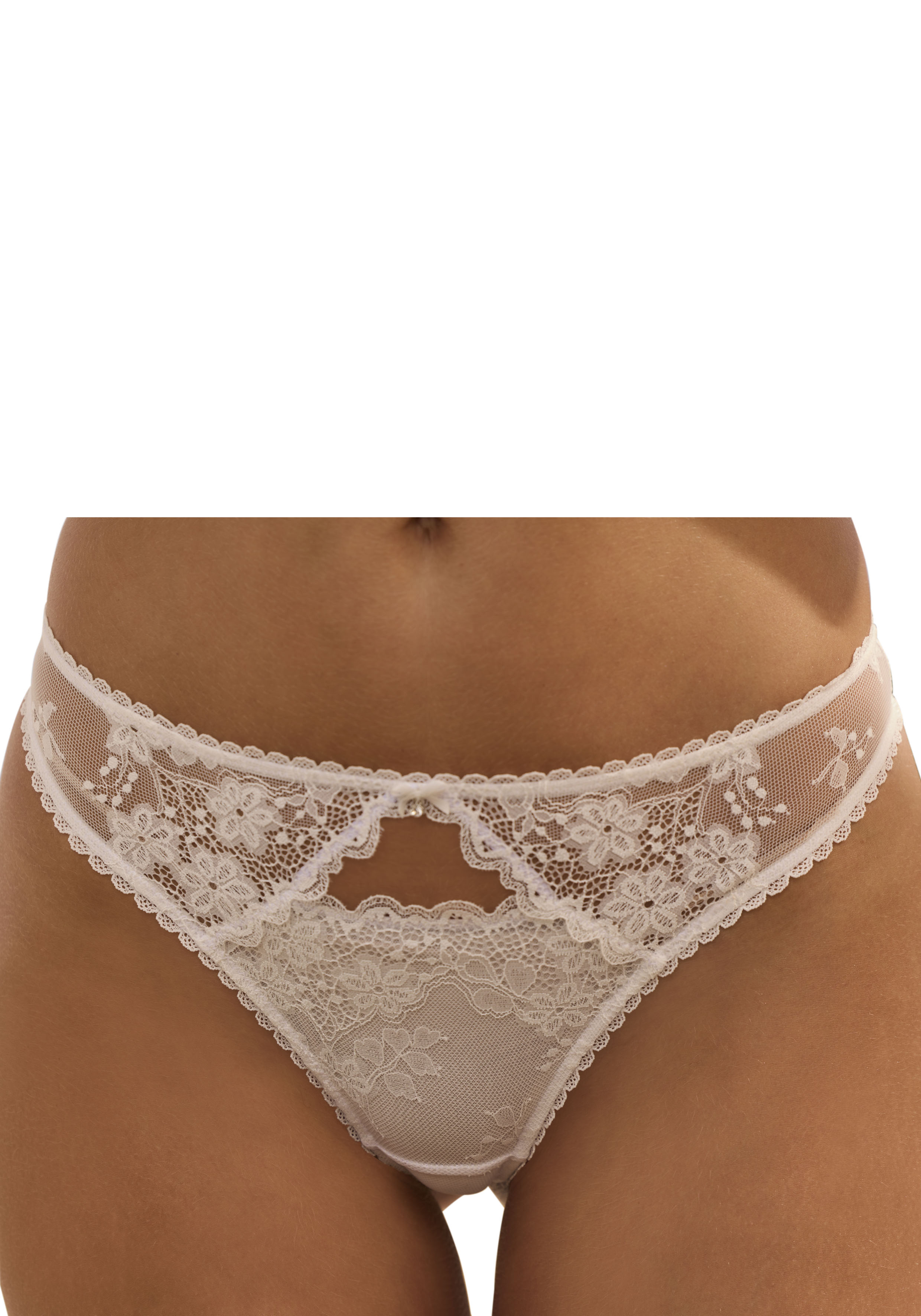 Vivance String "Julia" mit verführerischem Cut-Out und feiner Zierschleife mit Accessoire