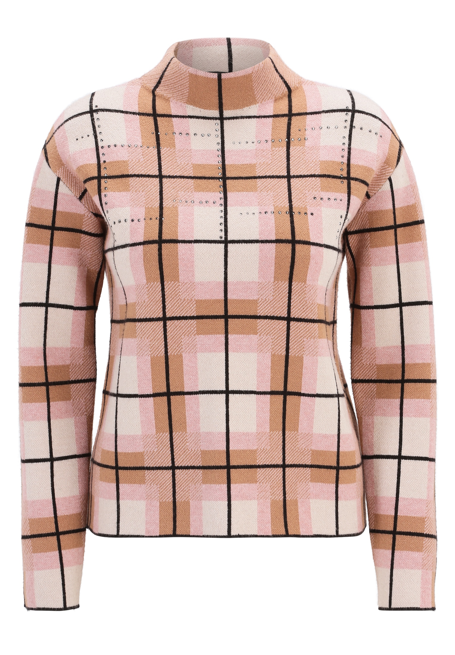 Betty Barclay Strickpullover »Betty Barclay Strickpullover kariert«, (1 tlg.), Hotfix