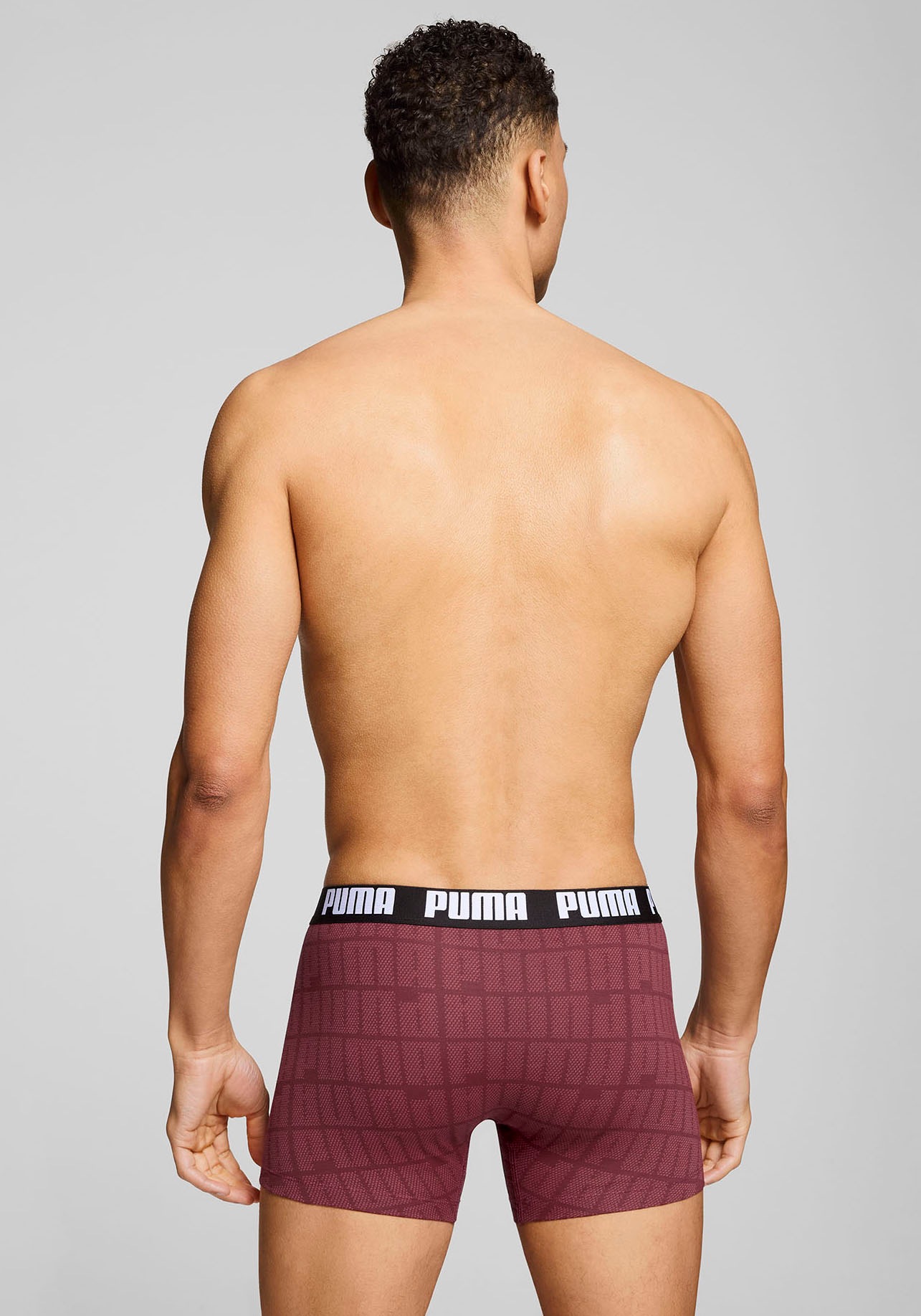 PUMA Boxershorts »PUMA MEN LOGO PRINT BOXERS 2P« 2er Pack,  elastischer Logobund, ohne Eingriff
