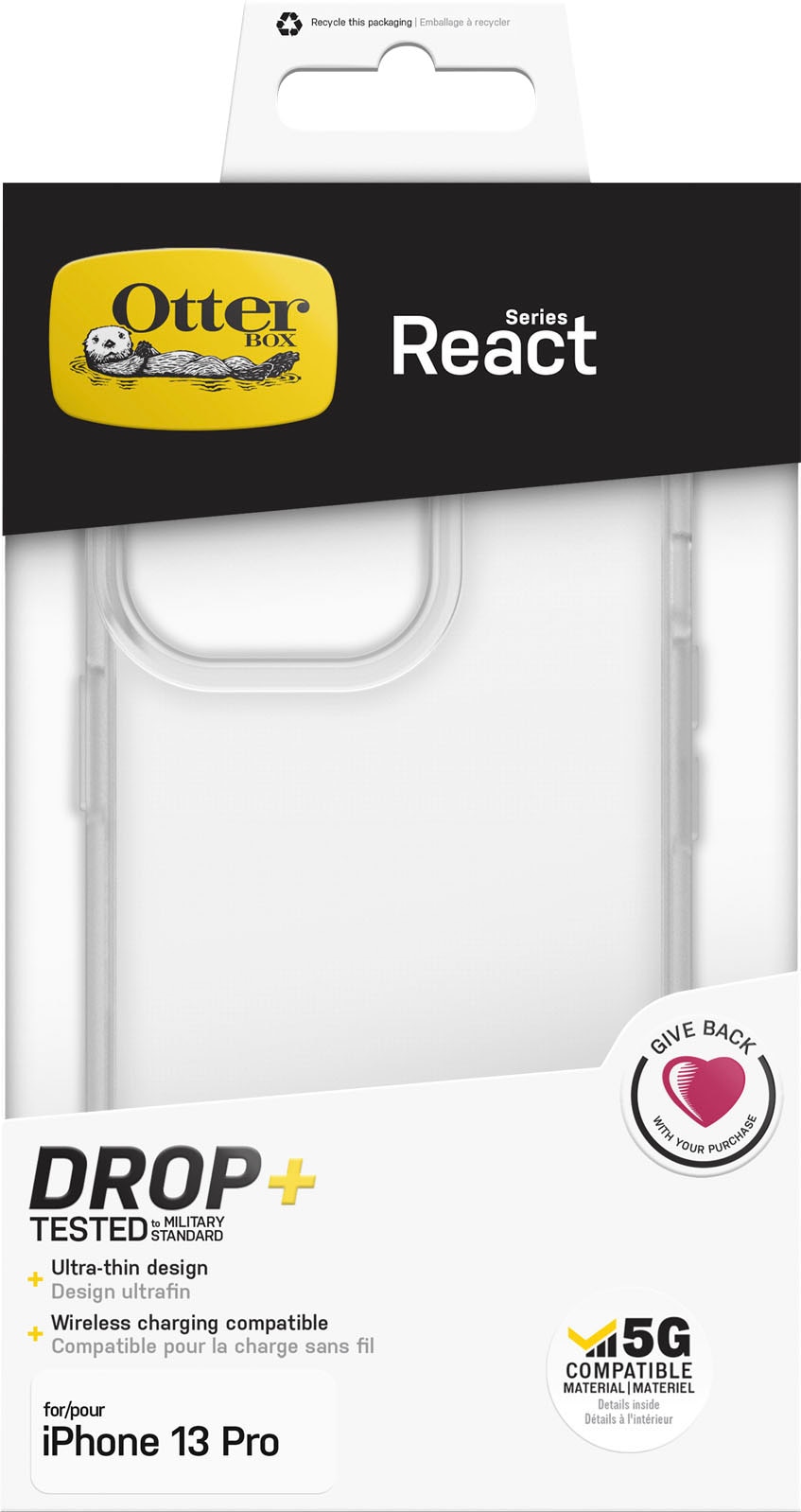 Handyhülle »React Series für Apple iPhone 13 Pro, transparent«