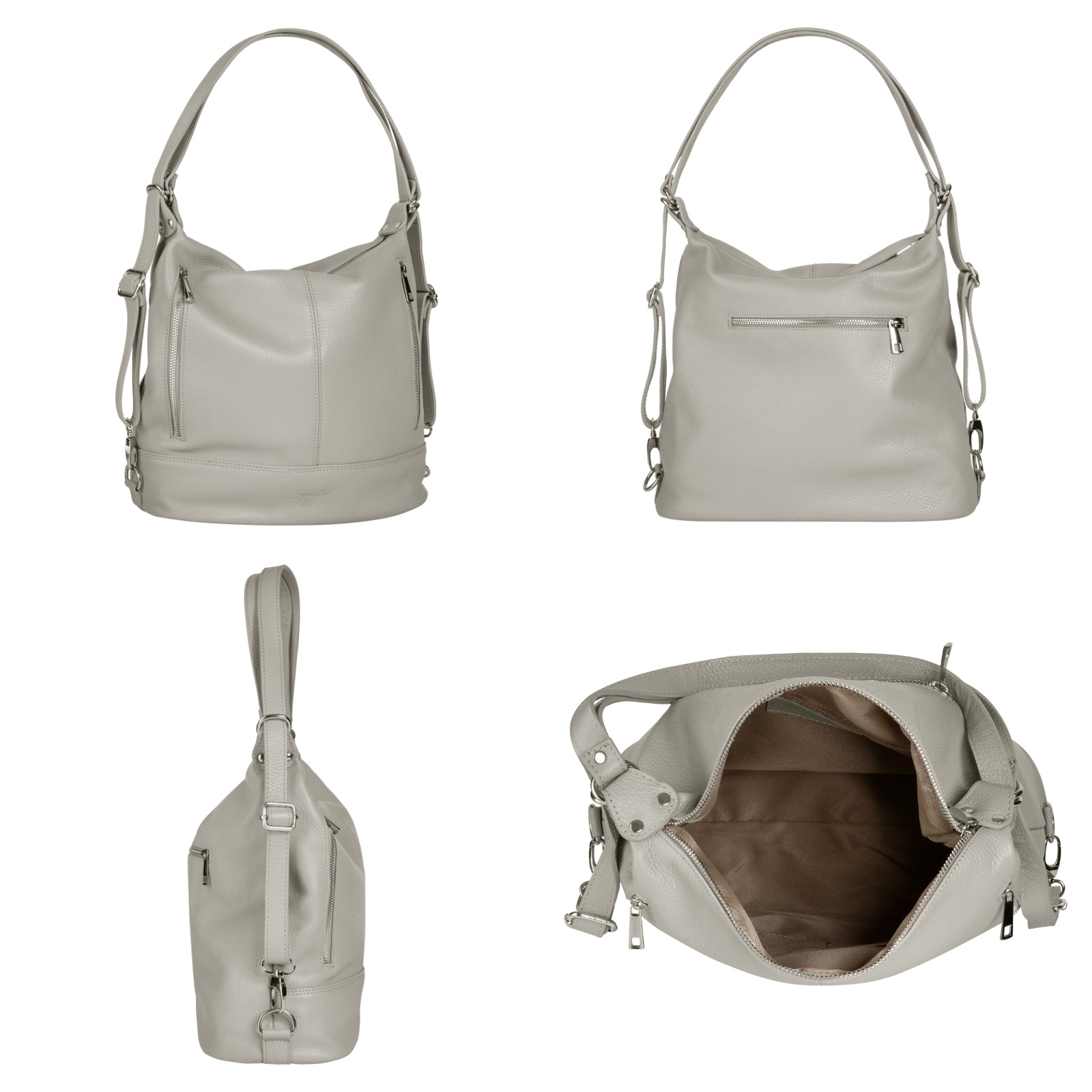 Samantha Look Cityrucksack, echt Leder, Made in Italy