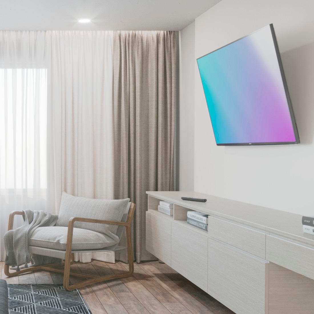Hama TV-Wandhalterung »Wandhalterung (neigbar, 32" - 75", VESA 400x400)«, bis 191 cm Zoll