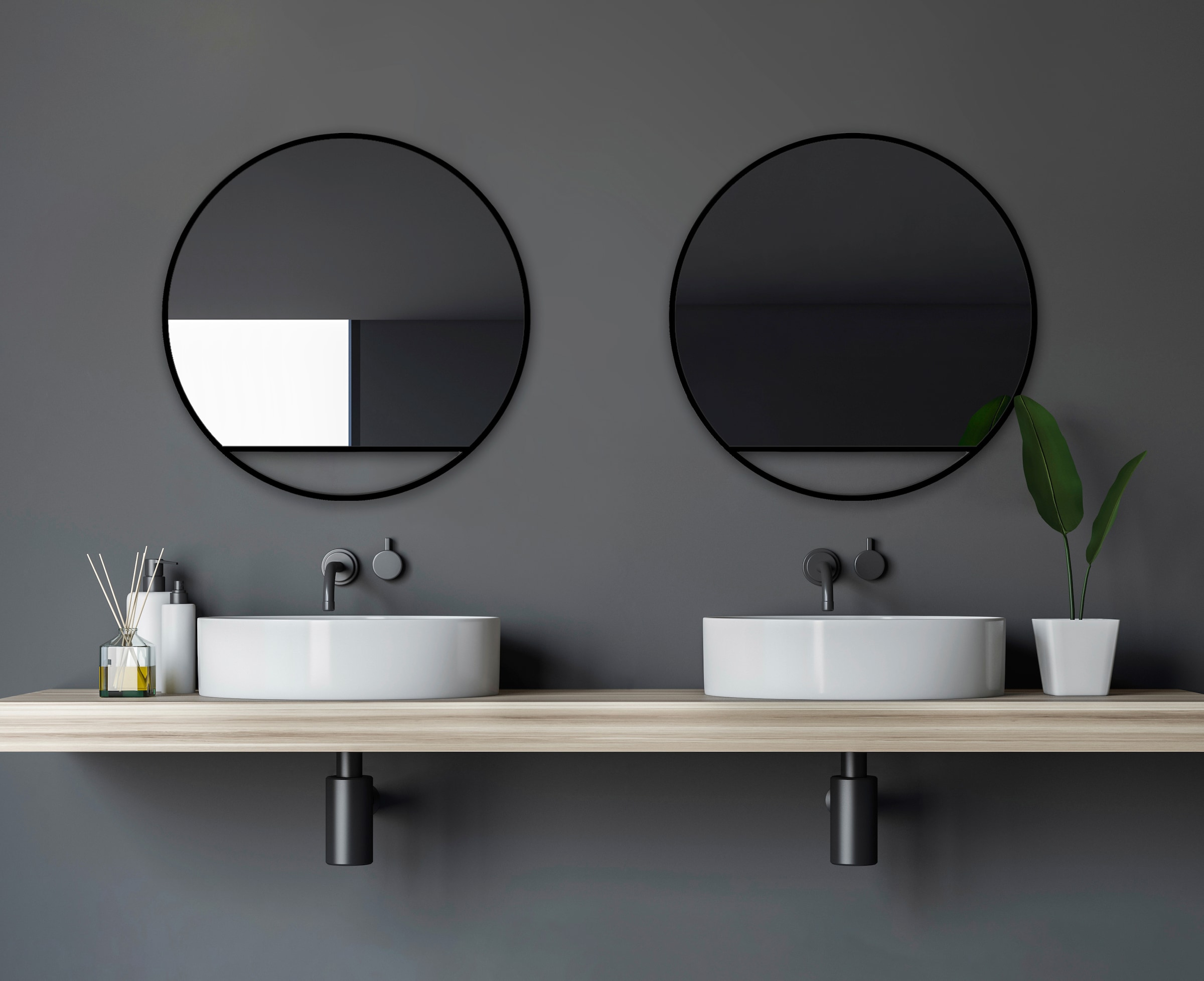 Talos Wandspiegel, Ø dekorativer mit runder Spiegel kaufen 60 cm Aluminiumrahmen, | BAUR