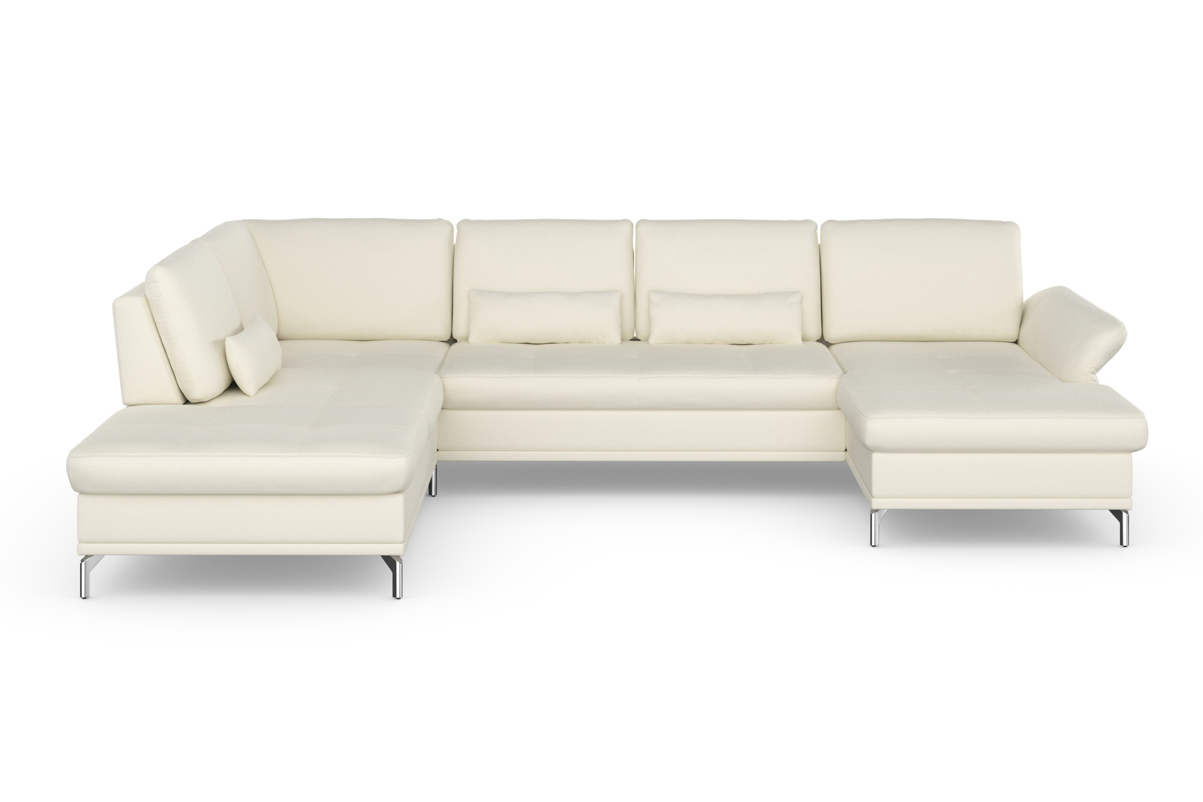 Home affaire Wohnlandschaft "Palm Beach U-Form" Federkern, mit Sitztiefenve günstig online kaufen