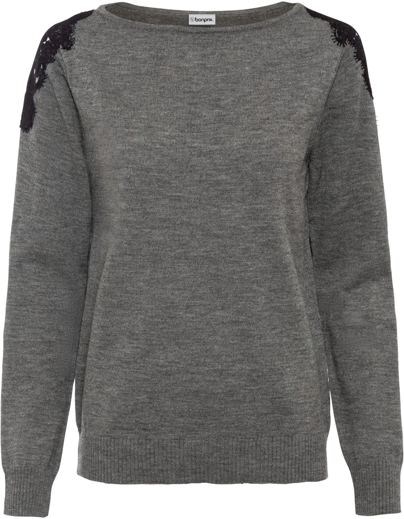 bonprix mit Cut-Outs mit hochwertiger Spitze, bequem, U-Bootausschnitt