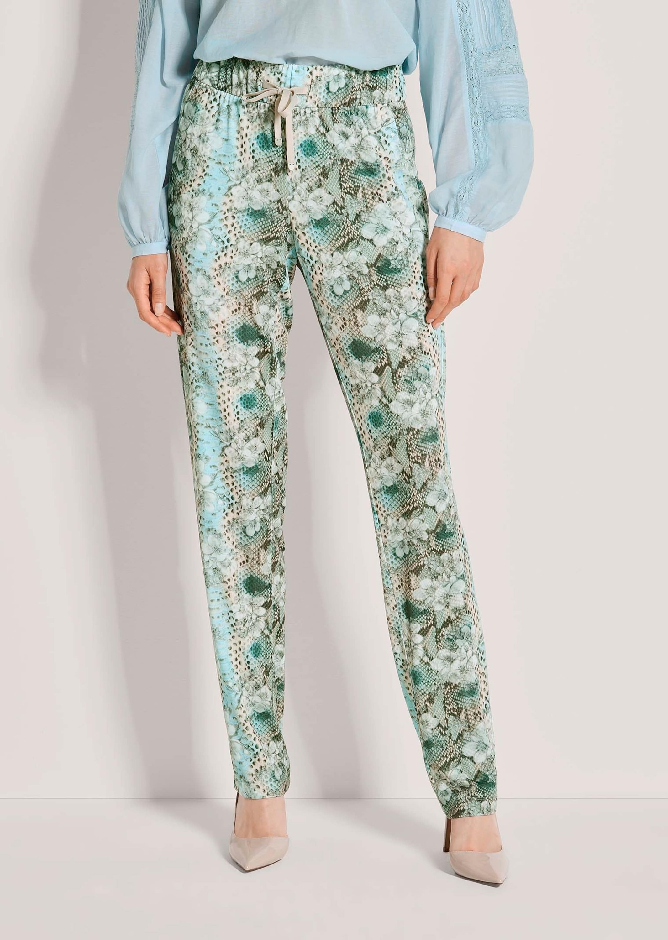 MADELEINE Jerseyhose »Jerseyhose Druckhose mit Animal- und Blütenprint«