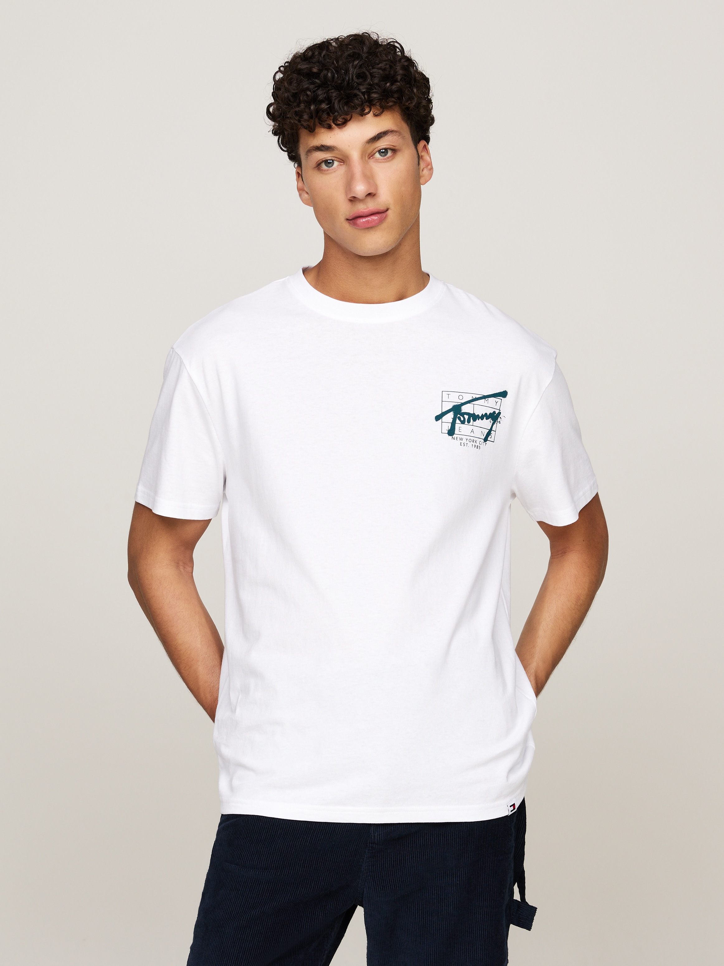 Tommy Jeans T-Shirt "TJM REG SPRAY TEE SS EXT", mit großem Rückenprint günstig online kaufen