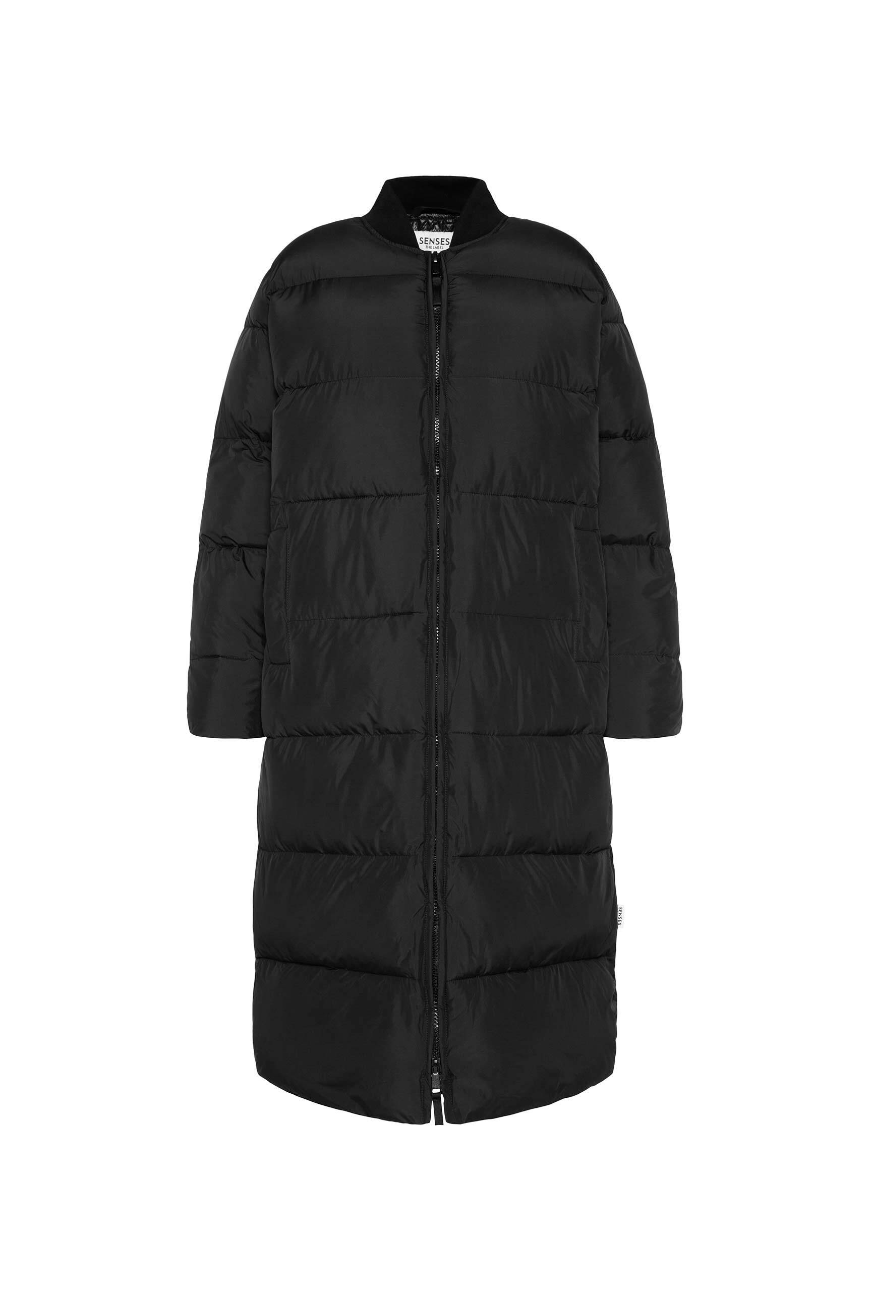 SENSES.THE LABEL Langjacke ohne Kapuze mit Zwei-Wege-Reißverschluss