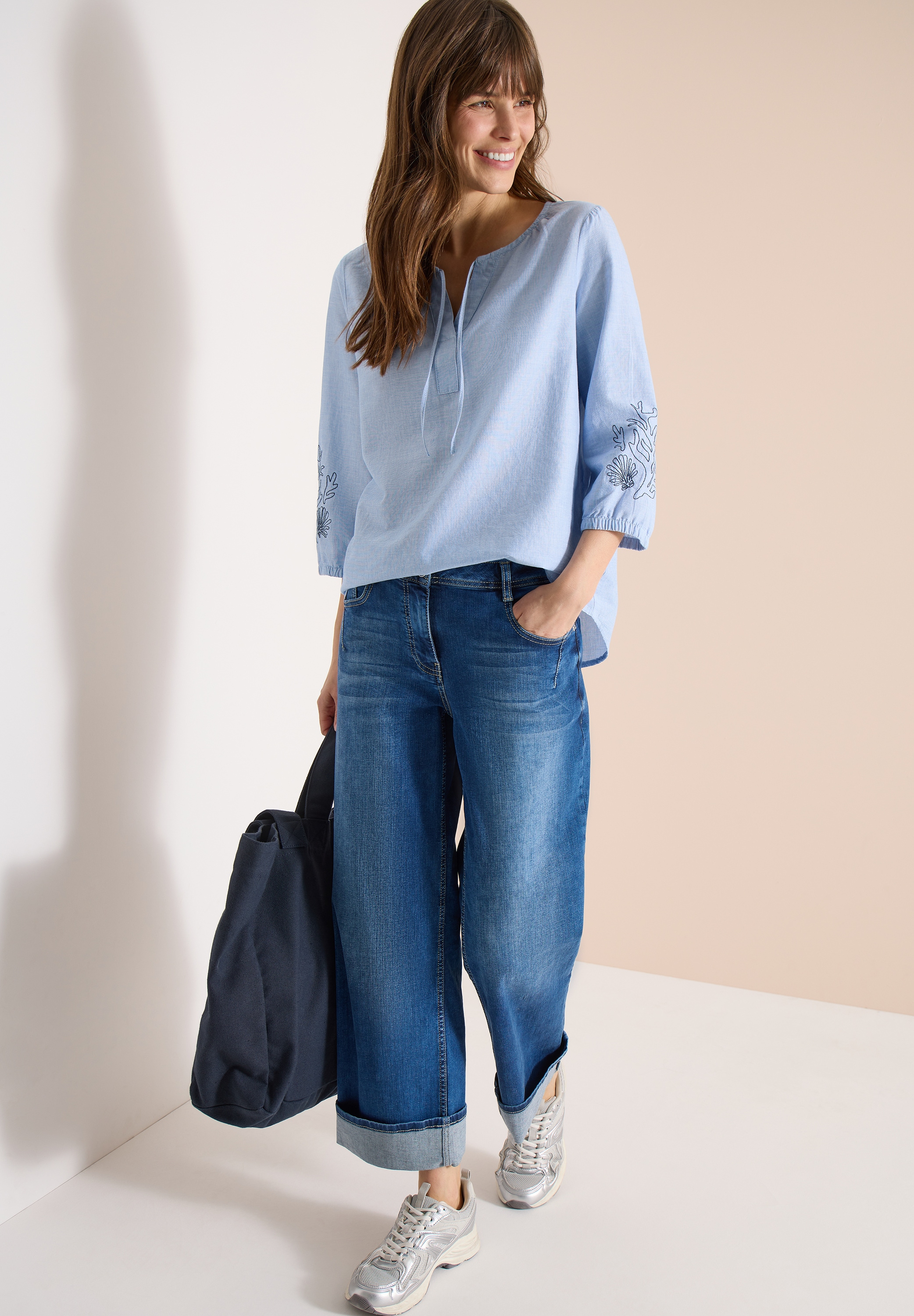 Cecil Shirtbluse aus reiner Baumwolle günstig online kaufen