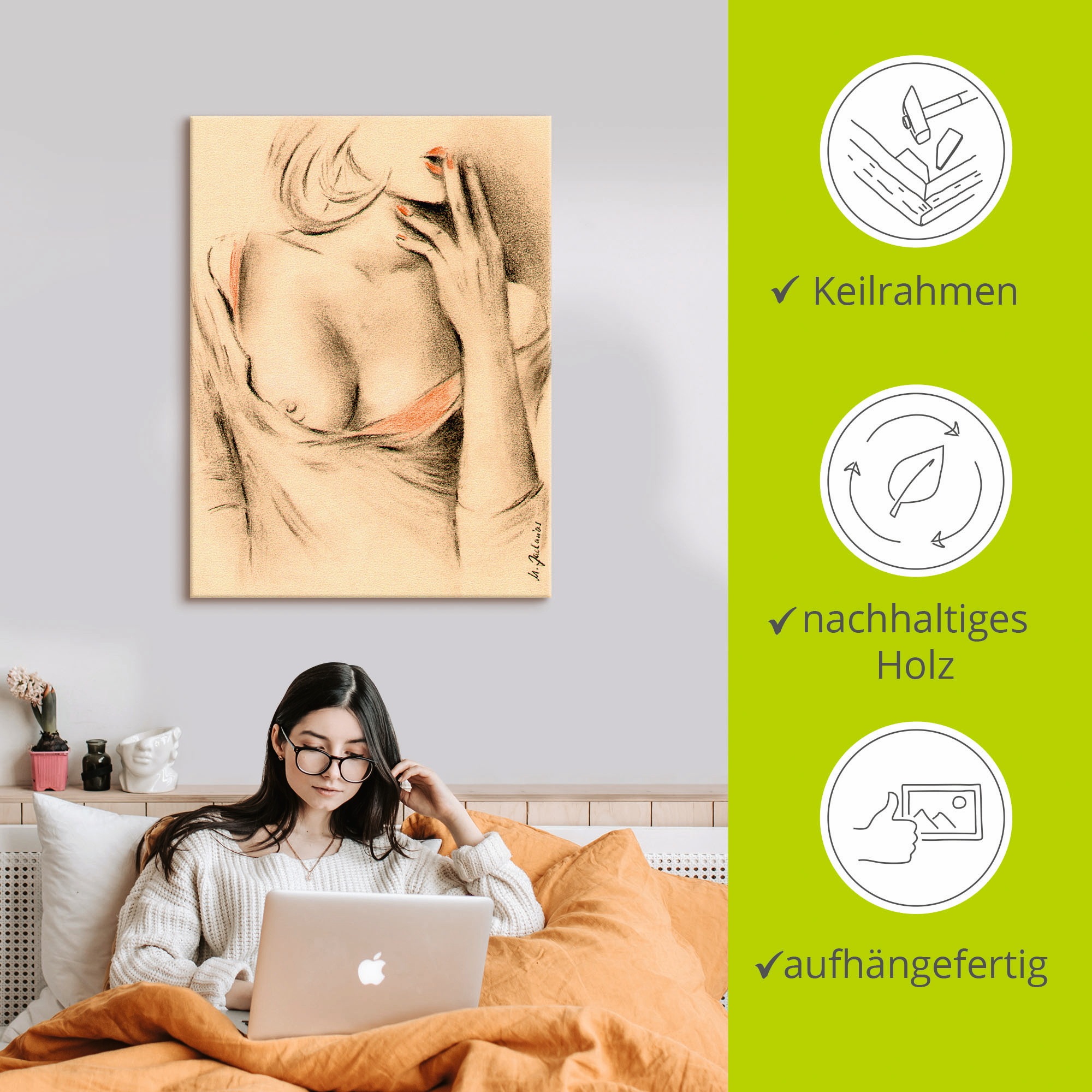 Artland Wandbild »Aphrodite der Moderne«, Frau, (1 St.), als Leinwandbild, Poster, Wandaufkleber in verschied. Größen