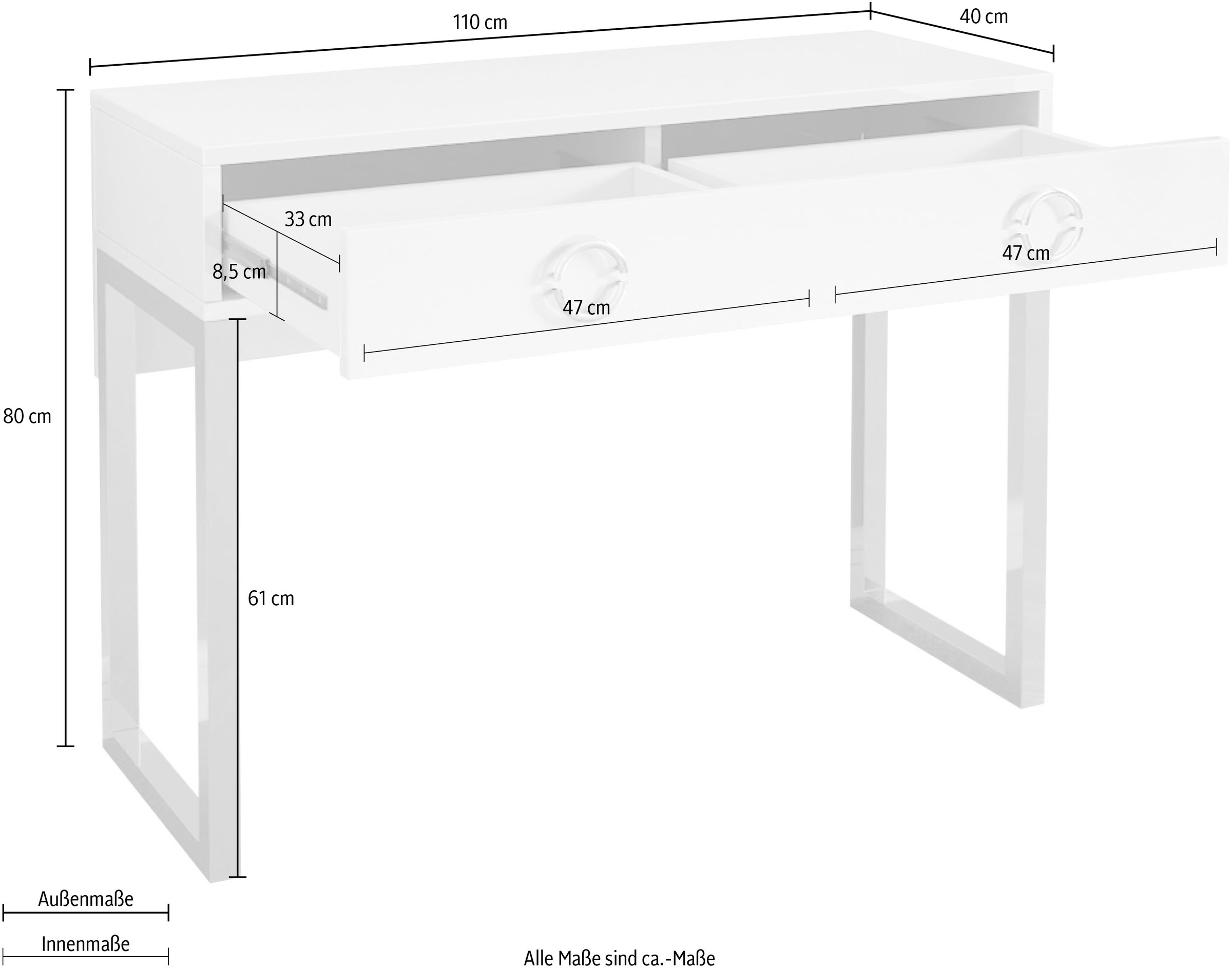 Helvetia Laptoptisch »Milla«, Breite 110 cm, auch als Schreibtisch im Home  Office geeignet bestellen | BAUR | Schreibtische