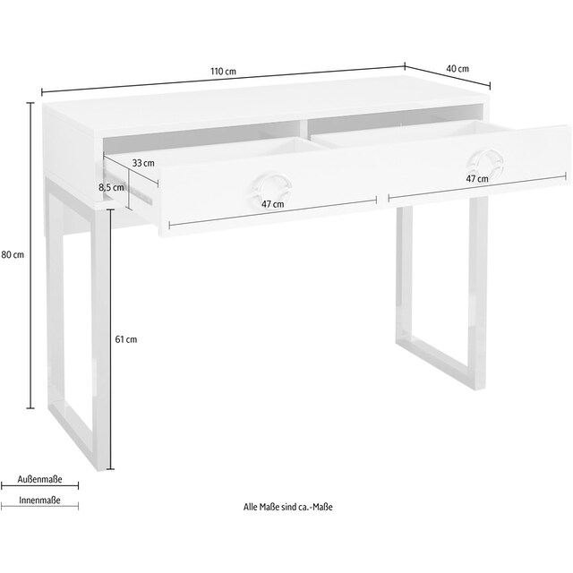 Helvetia Laptoptisch »Milla«, Breite 110 cm, auch als Schreibtisch im Home  Office geeignet bestellen | BAUR