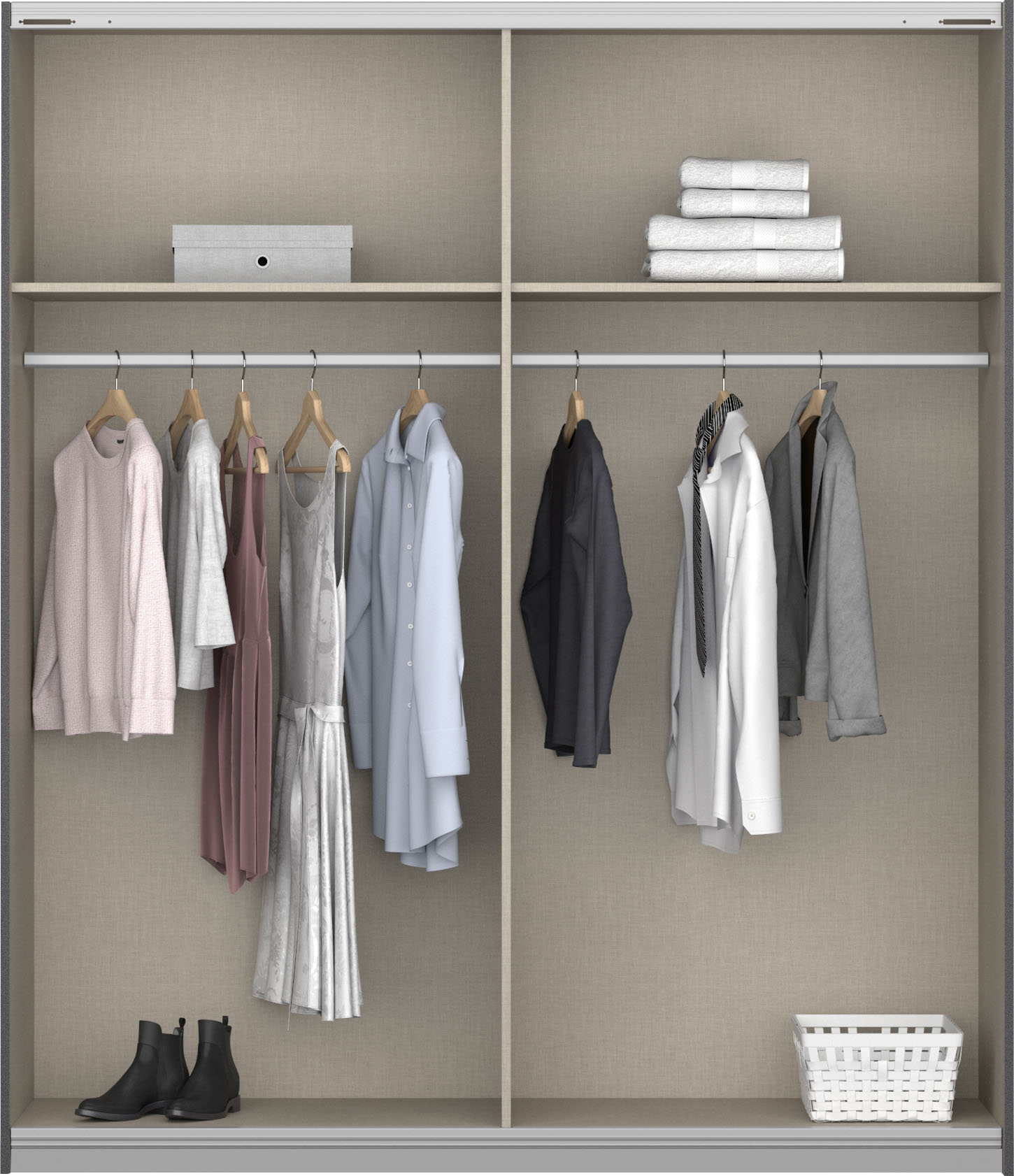 Thumbnail - rauch Schwebetürenschrank "Subito Kleiderschrank Bestseller", Schlafzimmerschrank Schrank Garderobe mit 4 Spiegelelement...