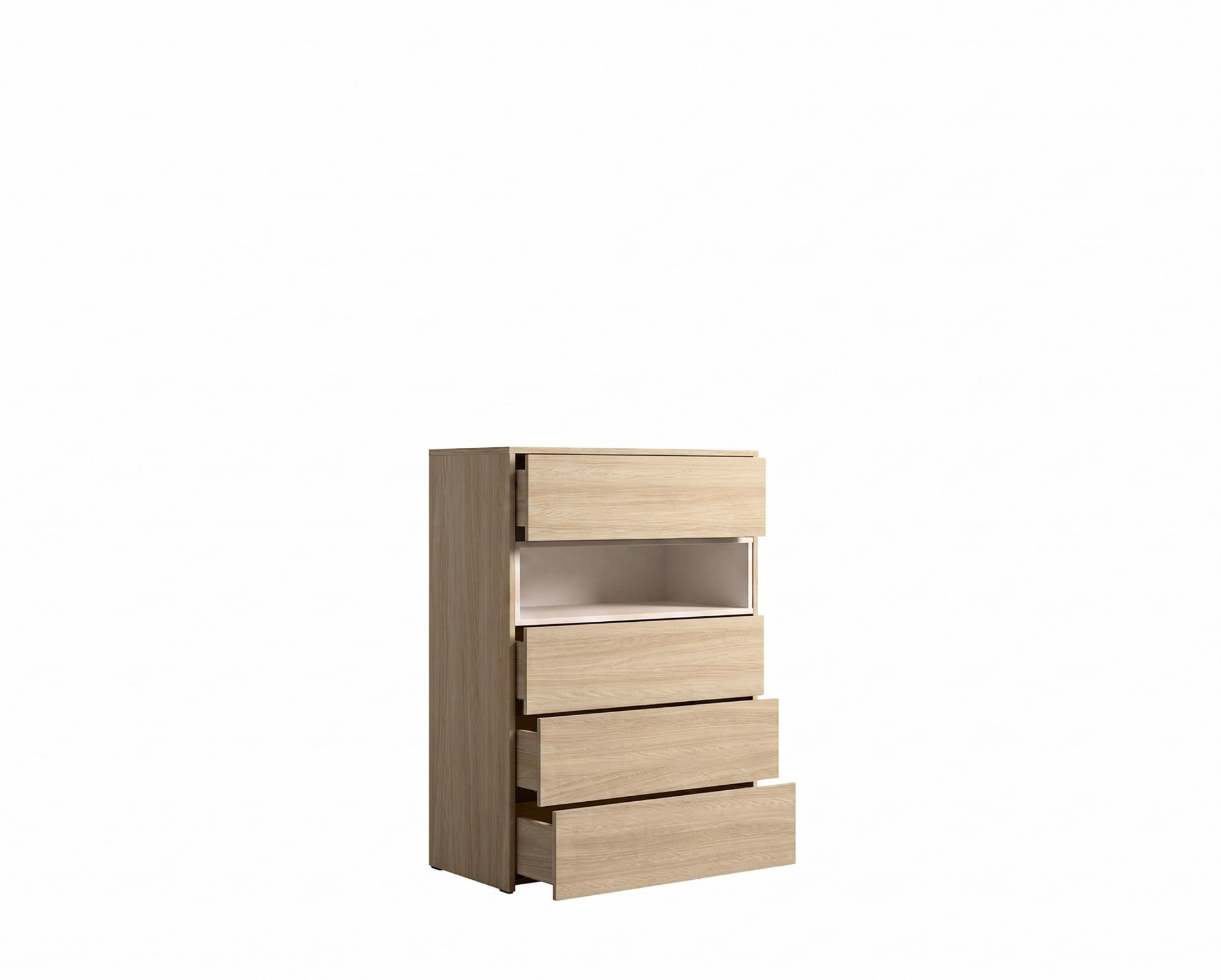 Home affaire Kommode »CUBIQUE Sideboard mit/ohne Beleuchtung, Maße B/T/H: 80/42/111cm« Moderner Schubladenschrank mit viel Stauraum, Push-to-Open System
