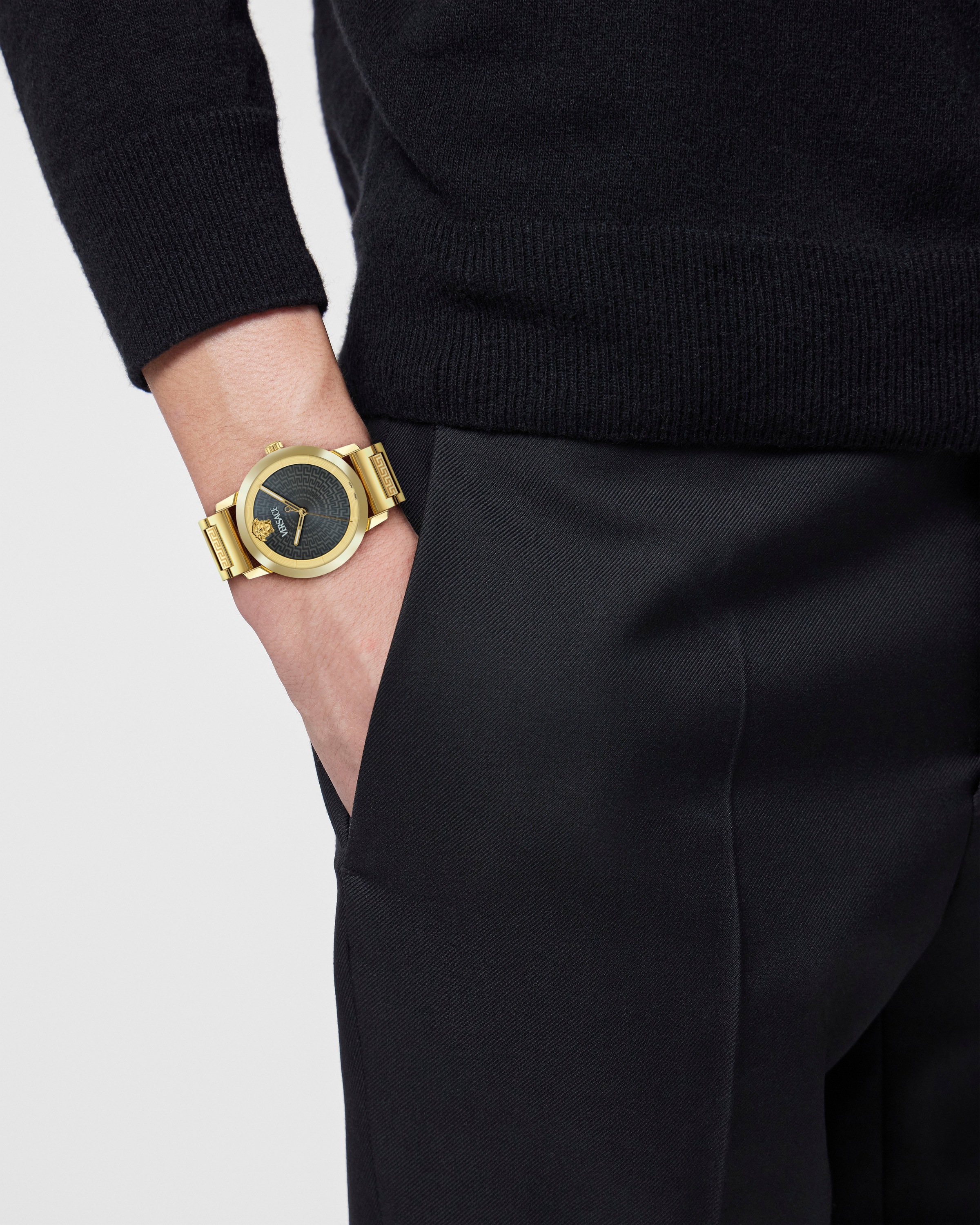 Versace Quarzuhr »V-HELIX«, Armbanduhr, Herrenuhr, Swiss Made, Saphirglas, Edelstahlarmband,analog