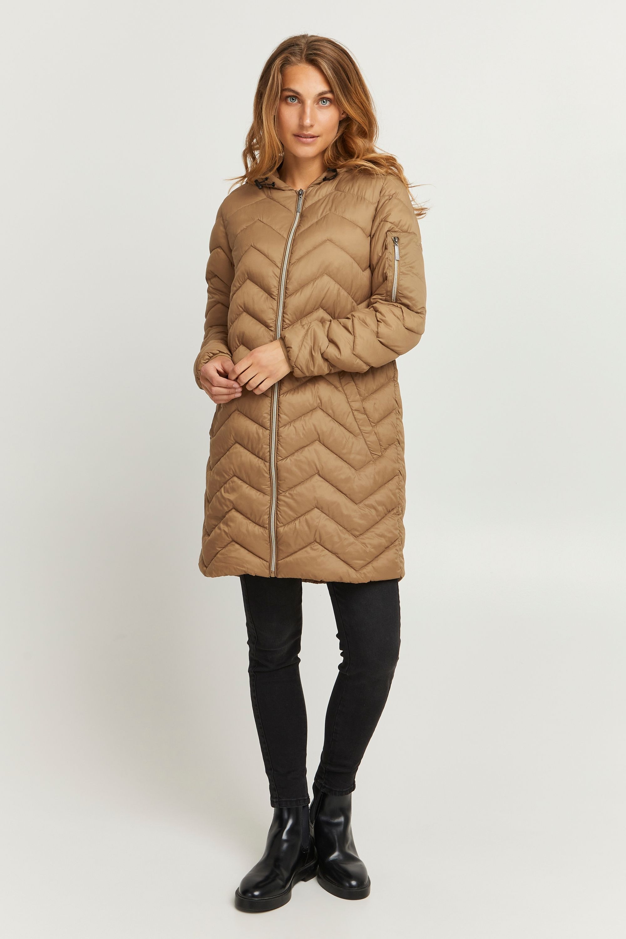 fransa Steppjacke »Steppmantel FRBapadding«, mit Kapuze