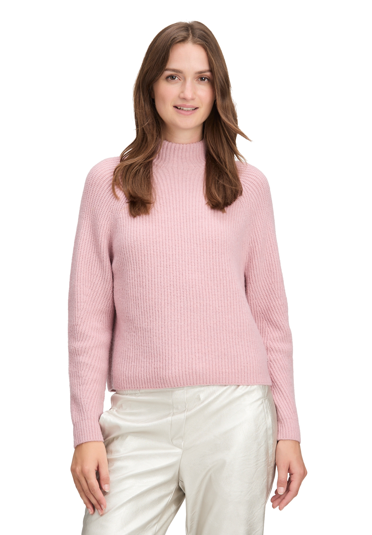 Betty&Co Strickpullover "Damen Grobstrick-Pullover mit hohem Kragen" 1 Stk. günstig online kaufen