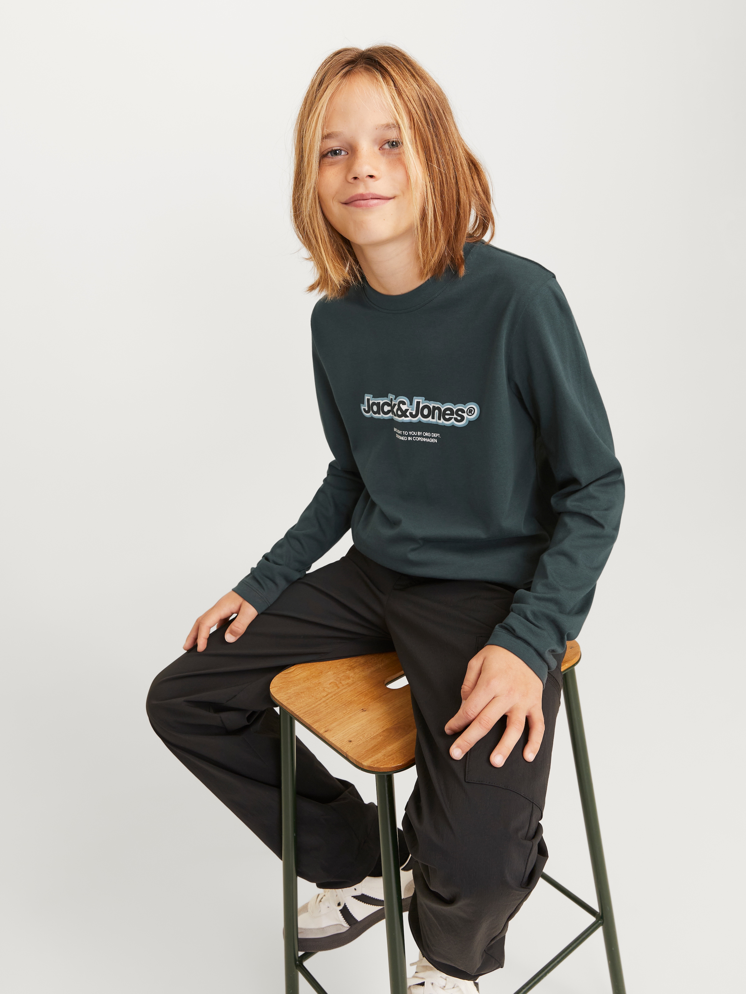 Jack & Jones Junior Langarmshirt »JORVESTERBRO NEWTON BRNDG TEE LS BF JNR«