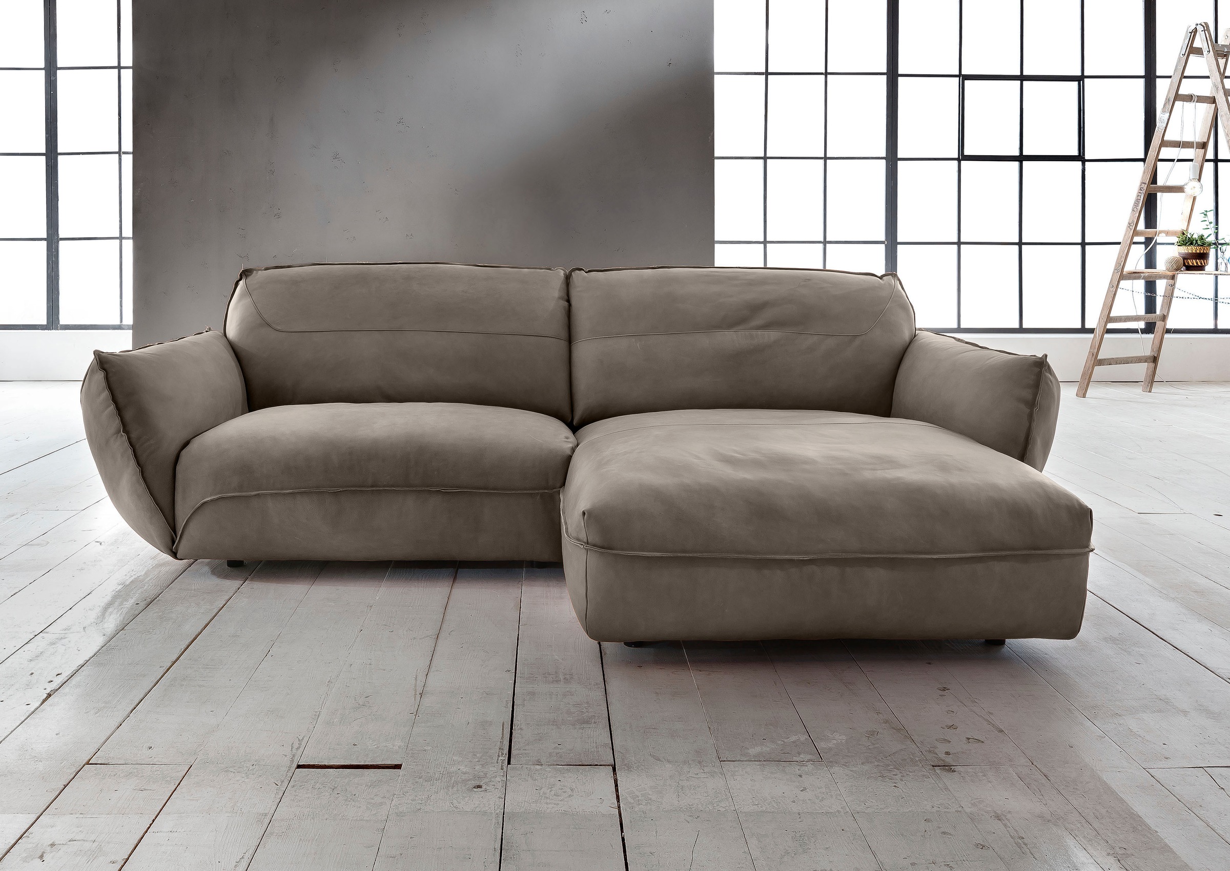 BETYPE Ecksofa "Be Type Be Chilled, Mega Sofa, Bezug: hochwertiges Anilinle günstig online kaufen