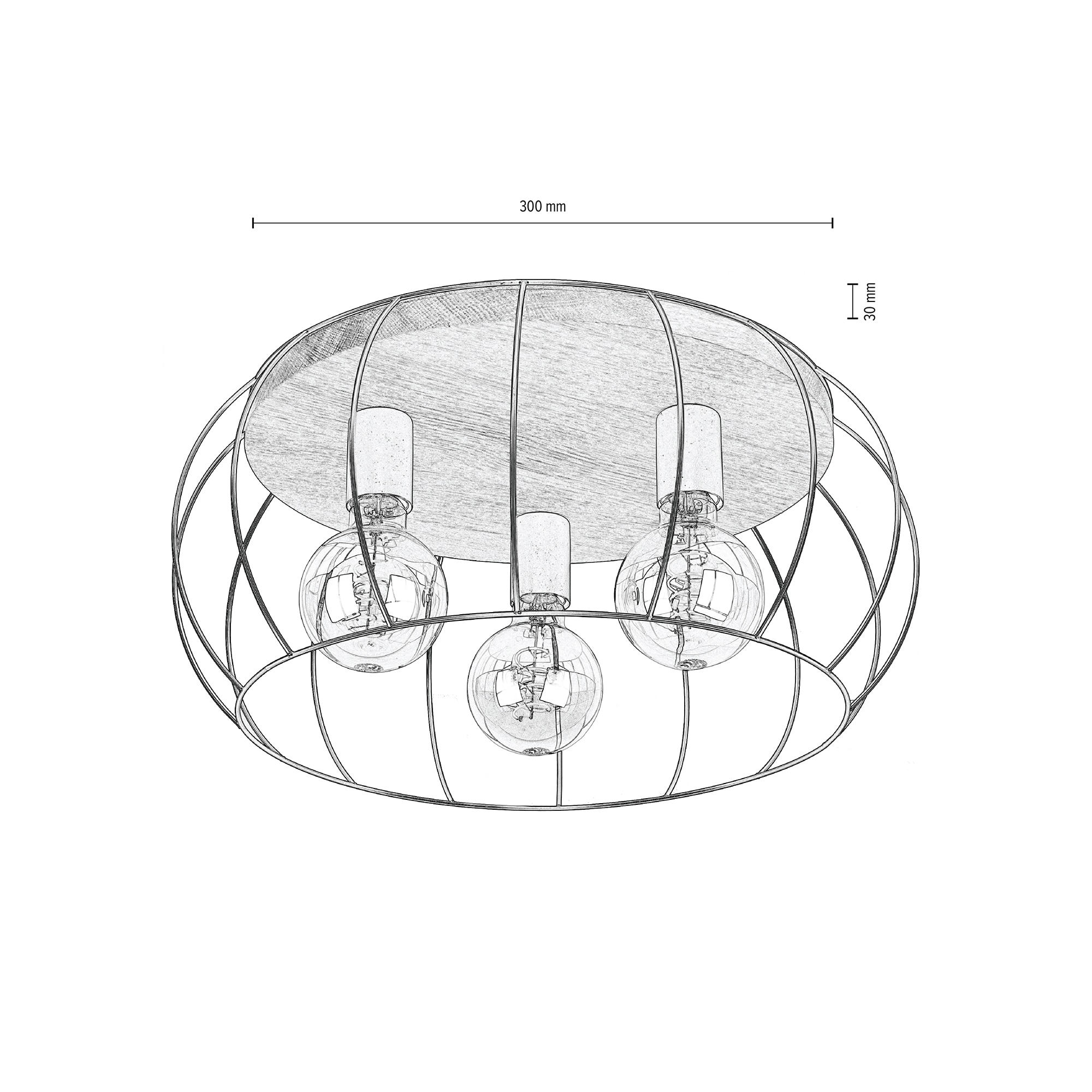 SPOT Light Deckenleuchte »CHESTER«, 3 flammig-flammig, Modernes Design, aus  Eichenholz und Metall, Nachhaltig kaufen | BAUR