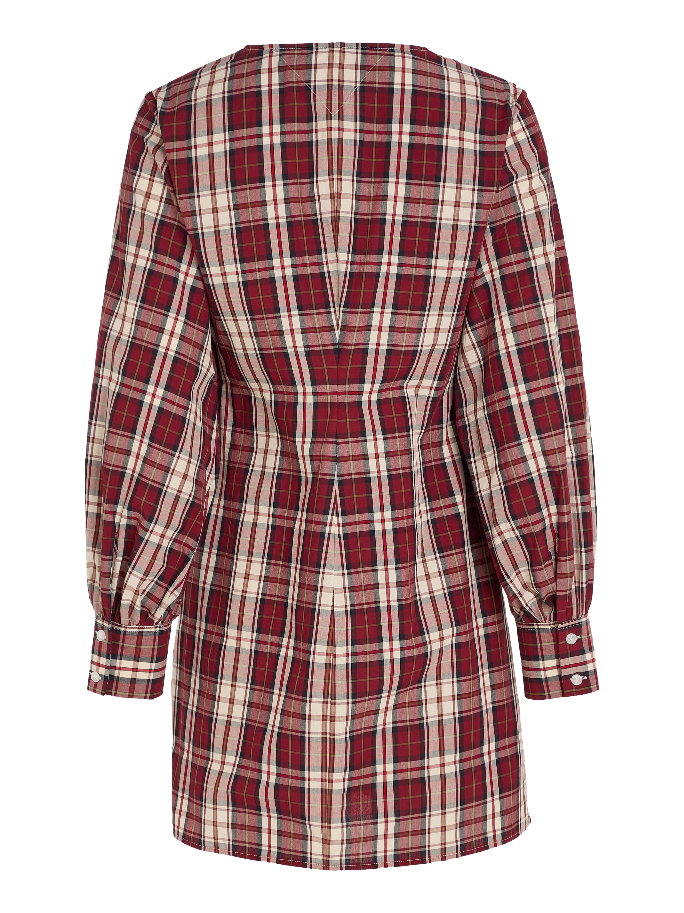 Tommy Hilfiger Blusenkleid »TARTAN CO V-NECK SHIRT DRESS«, mit 2-Knopf- Manschetten für kaufen | BAUR