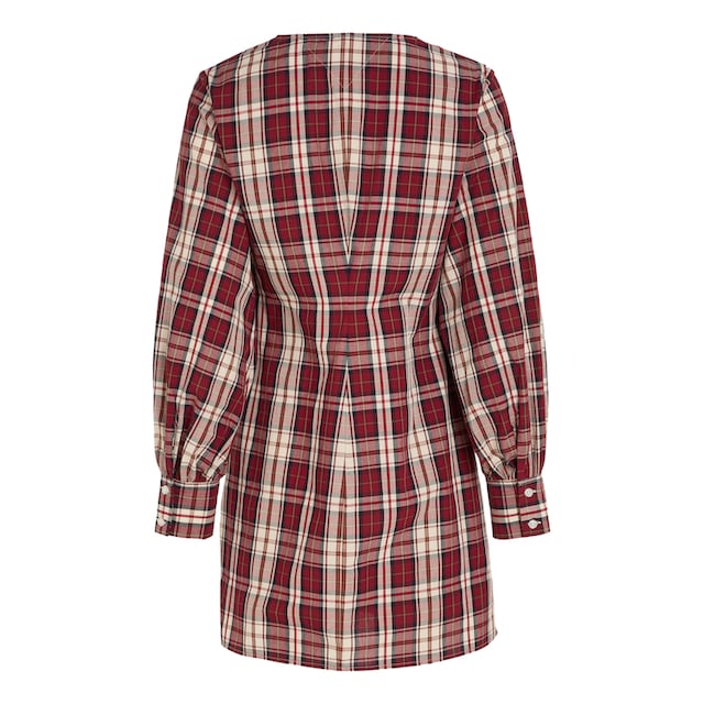 Tommy Hilfiger Blusenkleid »TARTAN CO V-NECK SHIRT DRESS«, mit 2-Knopf- Manschetten für kaufen | BAUR