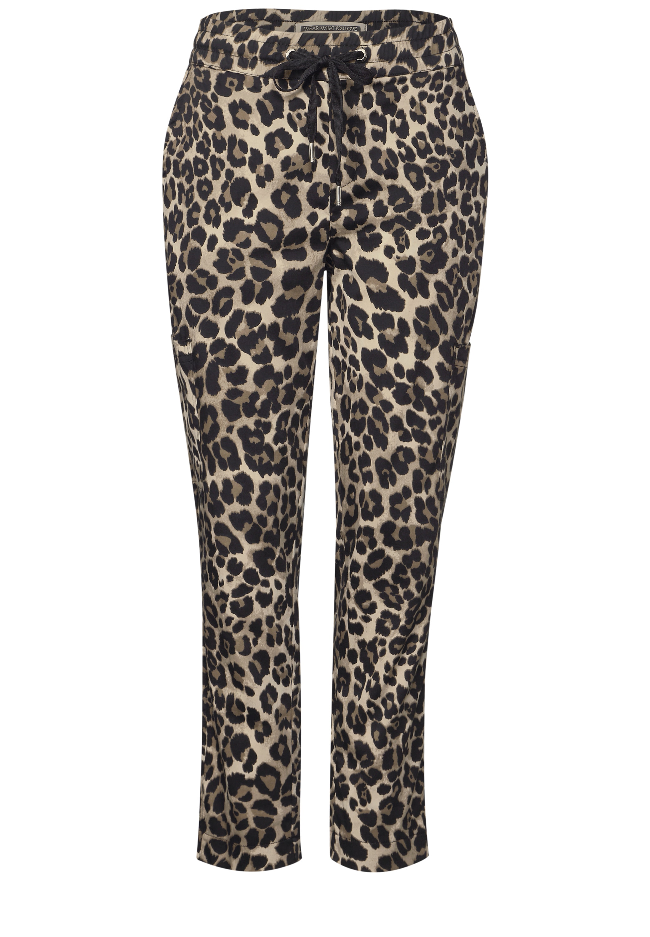 STREET ONE Stoffhose »Style Bonny«, Sommerhose mit Leo-Print