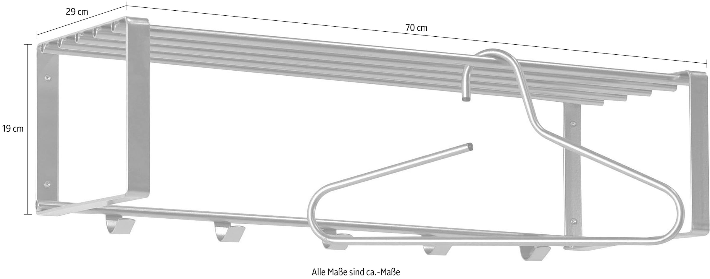 Spinder Design Garderobenhalter »REX«, Metall, Breite 70 cm