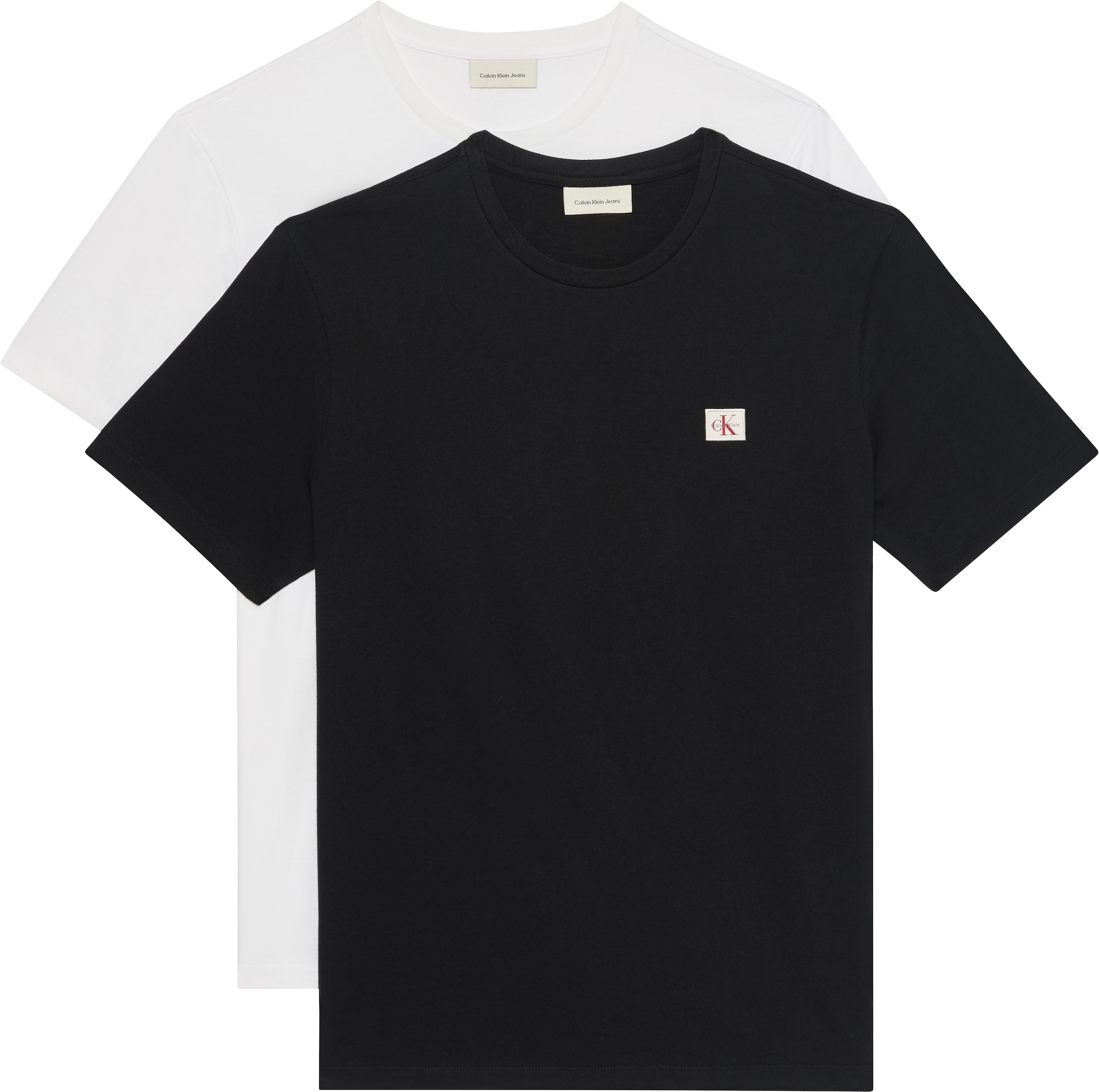 Calvin Klein Jeans T-Shirt "SS BADGE TEE 2 PACK", 2 Stk. Mit Rundhalsaussch günstig online kaufen